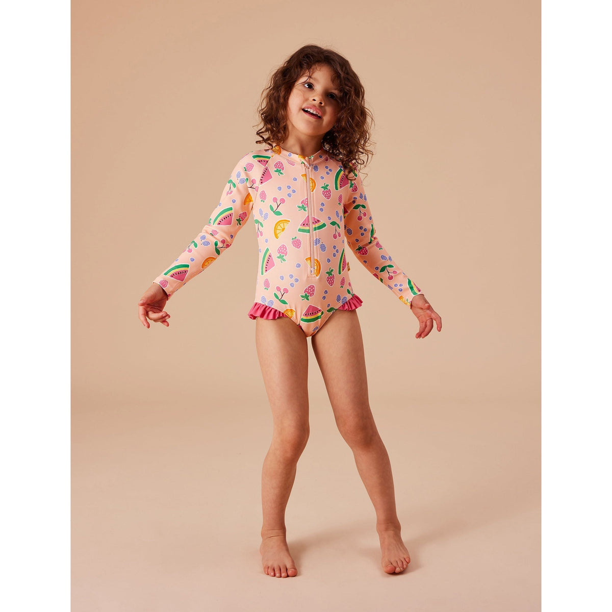 Fruit Salad Long Sleeve Swimsuit