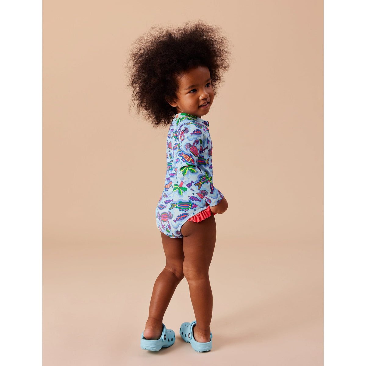 Daydream Island Long Sleeve Frill Swimsuit