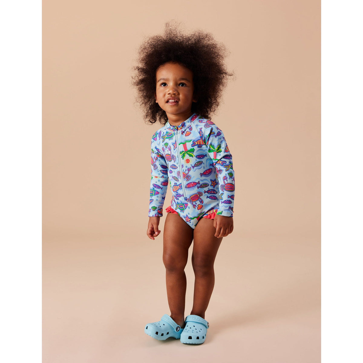 Daydream Island Long Sleeve Frill Swimsuit