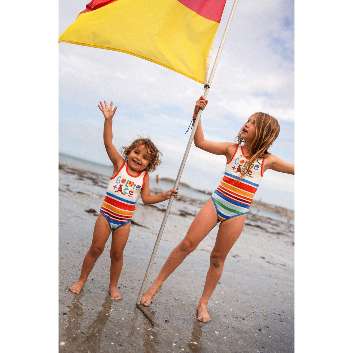 Land Down Under Stripe Scoop Back Bathers