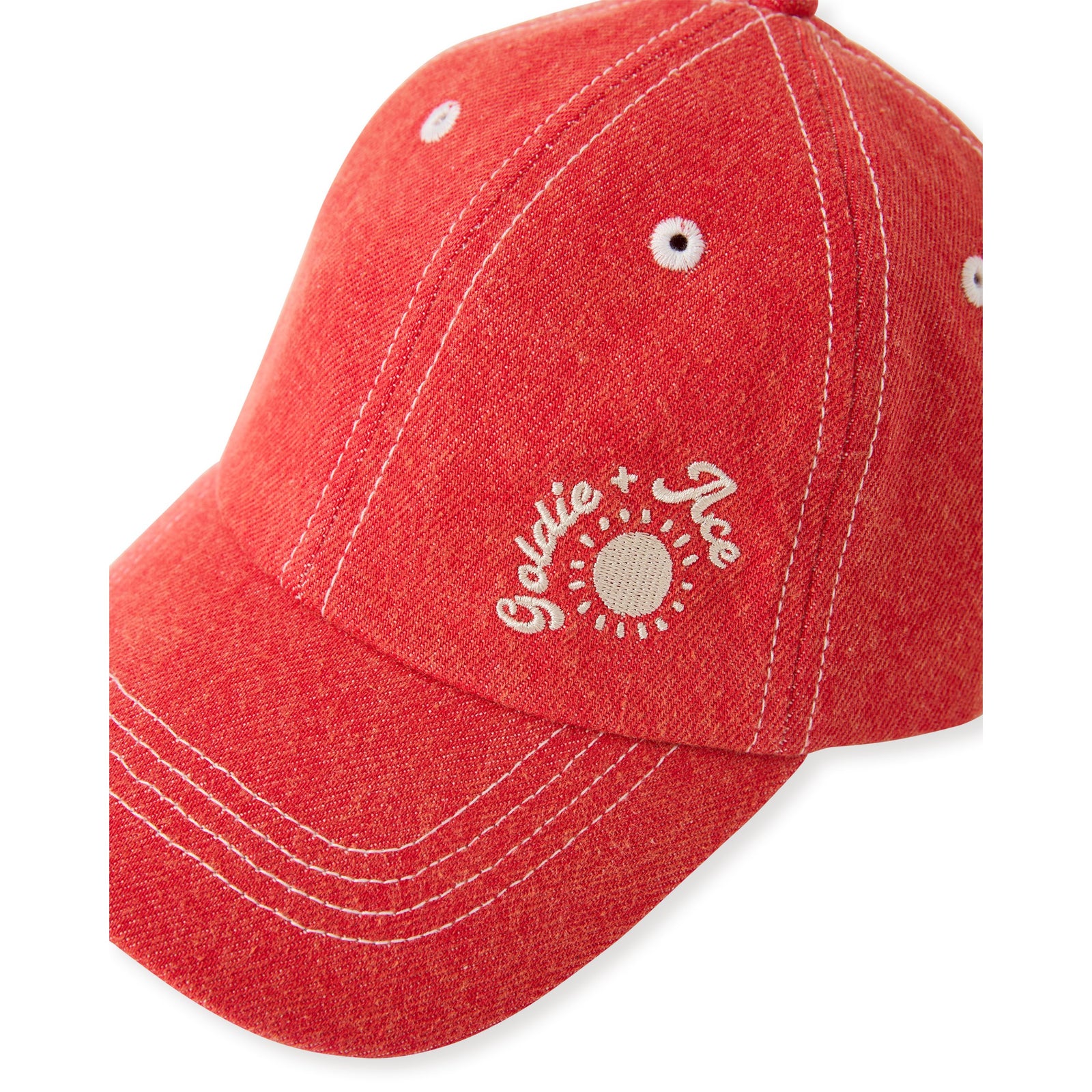 Tate Embroidered Denim Cap