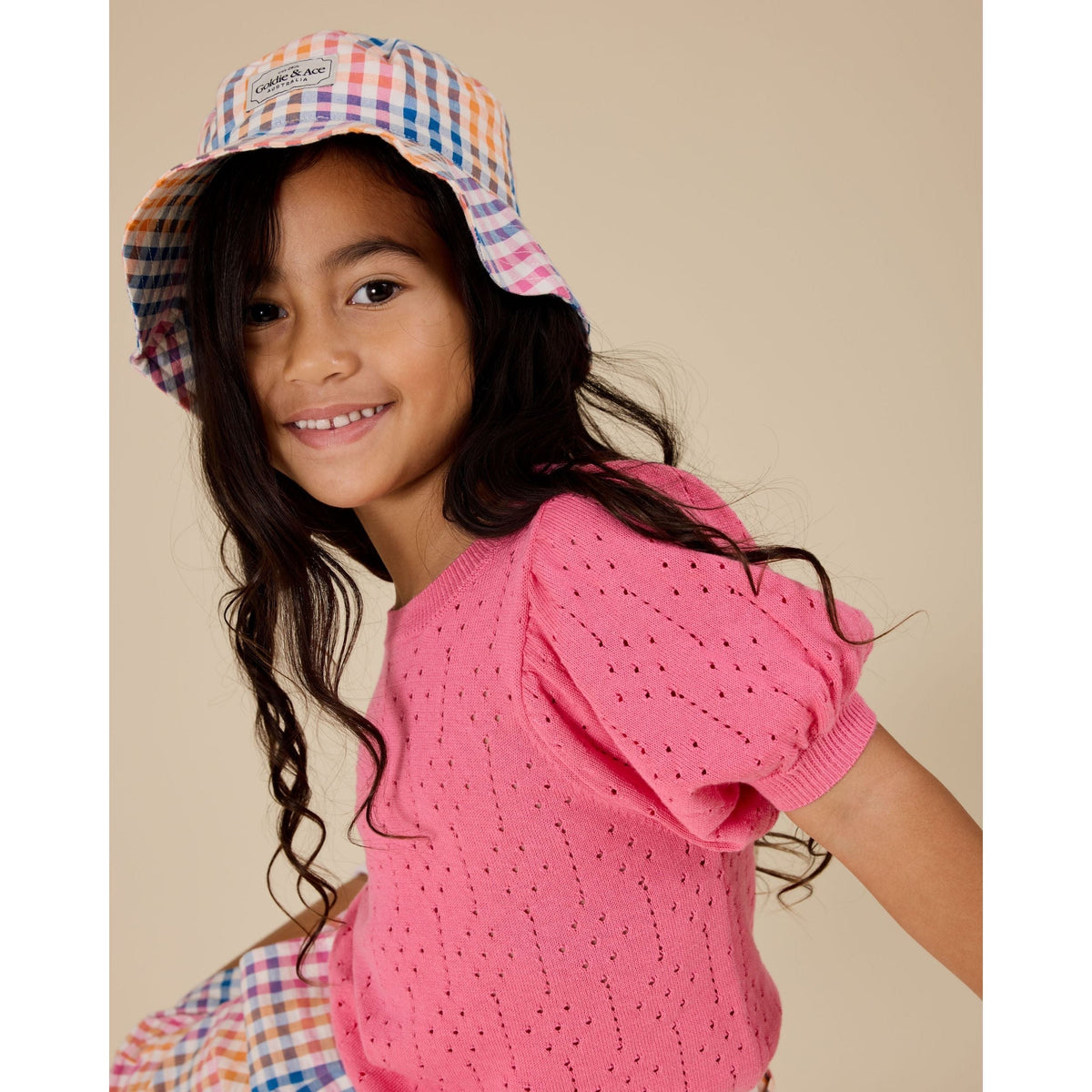 Rainbow Gingham Bucket Hat
