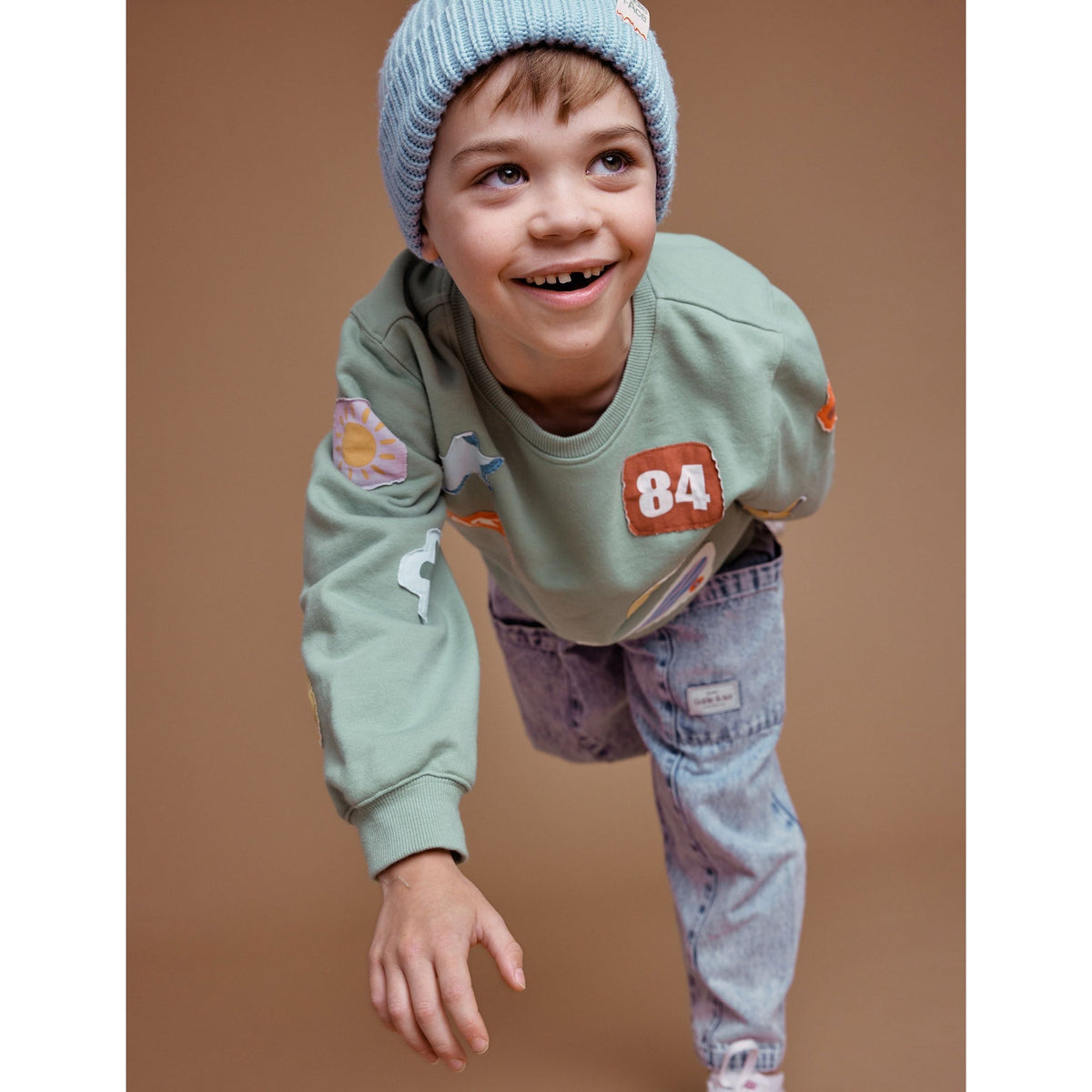 Adam Patch Sweater - Fern Green