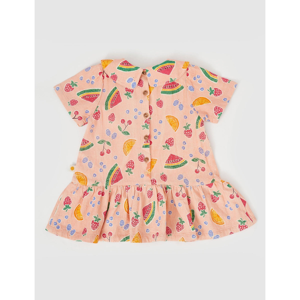 Mila Drop Waist Linen Dress Fruit Salad