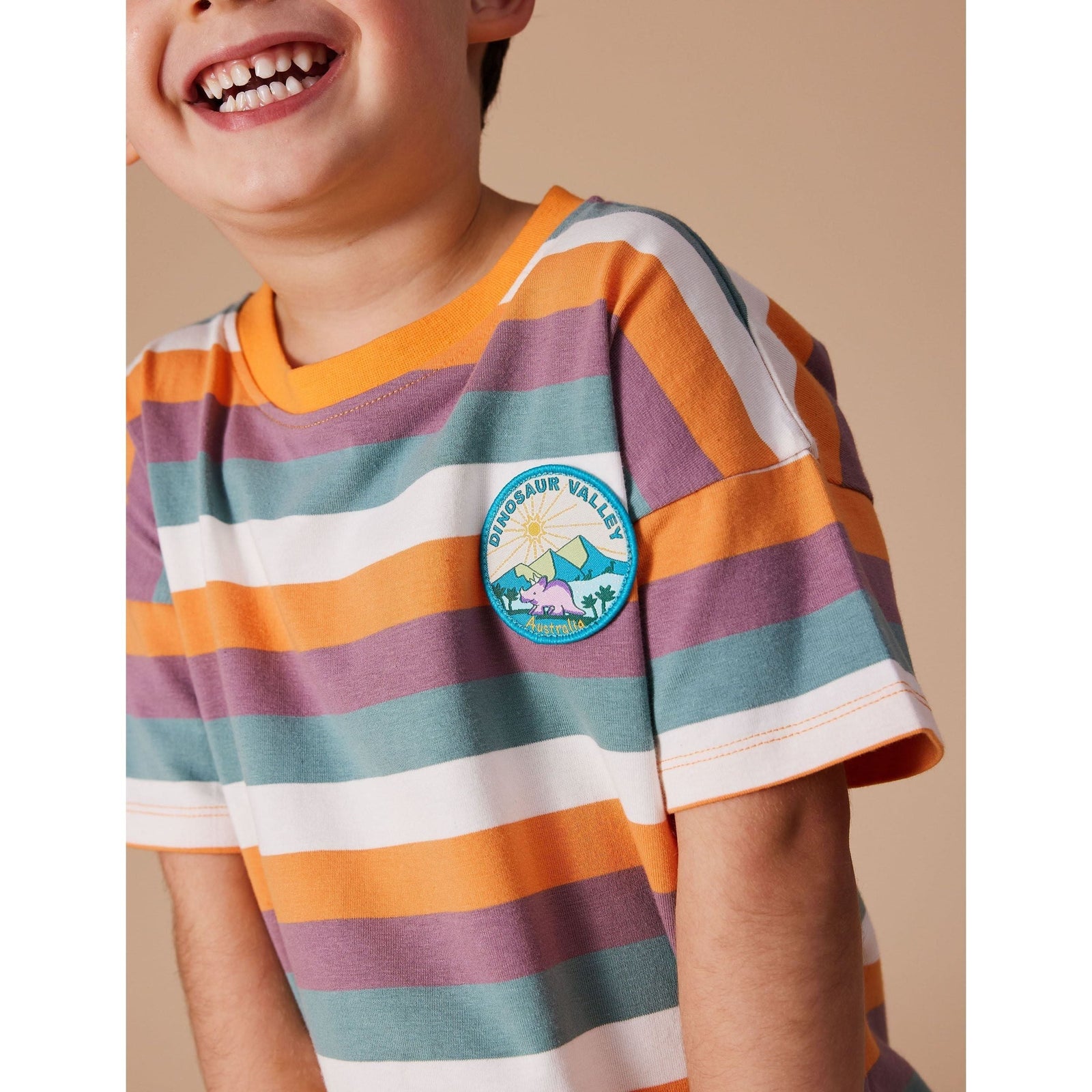 Dino Valley Nostalgia Stripe T-Shirt
