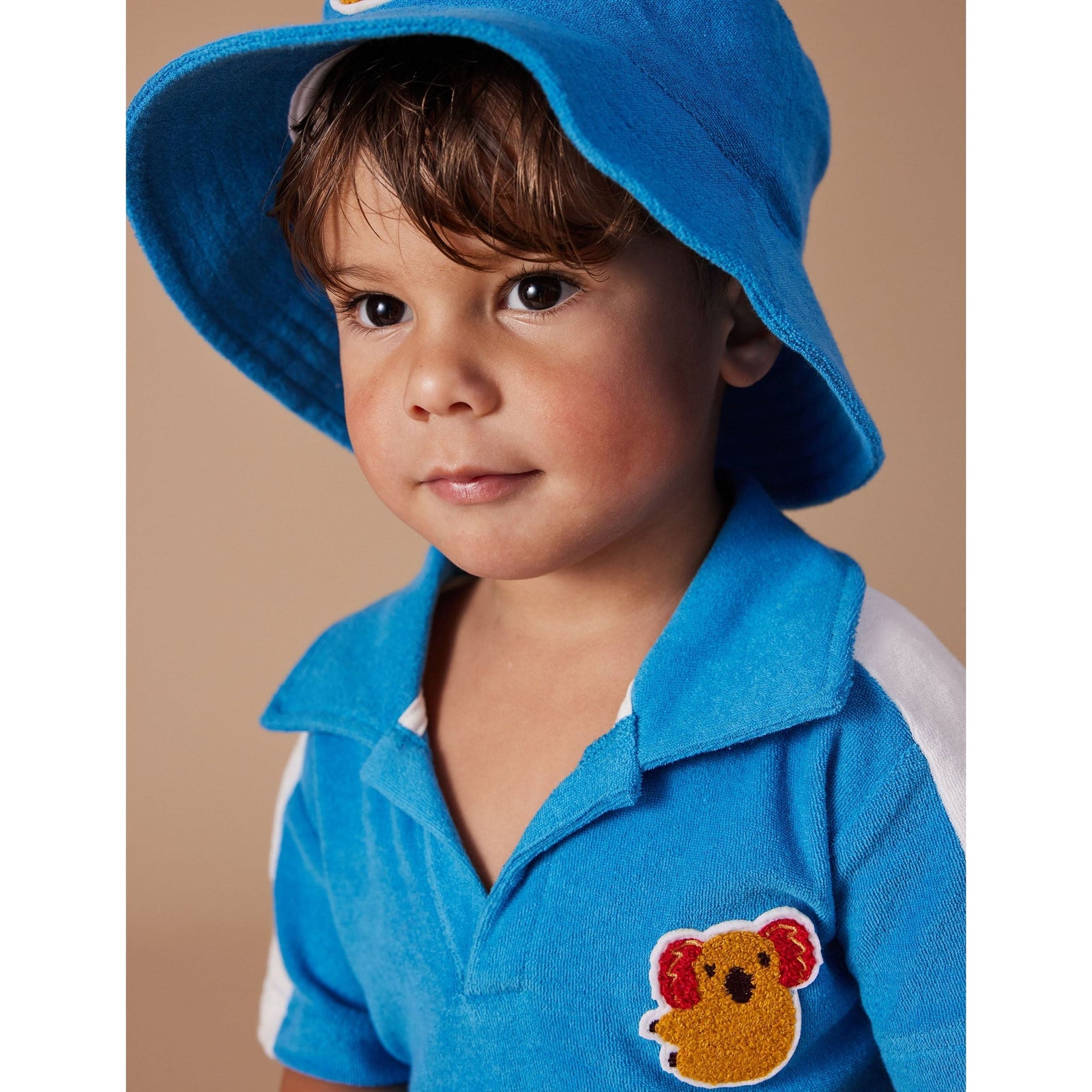 Koala Hug Terry Towelling Polo Shirt