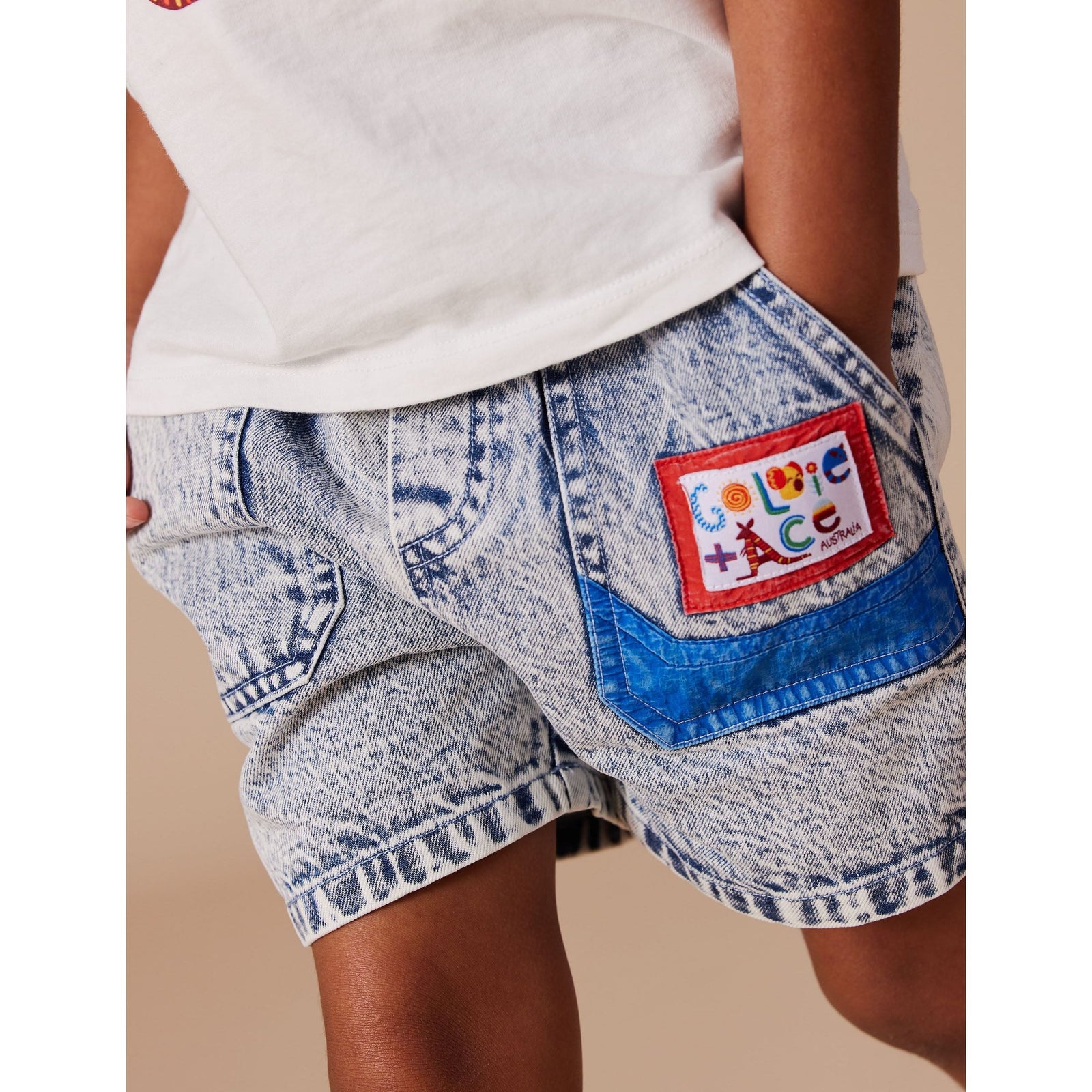 Noah Colour Pop Cargo Denim Shorts
