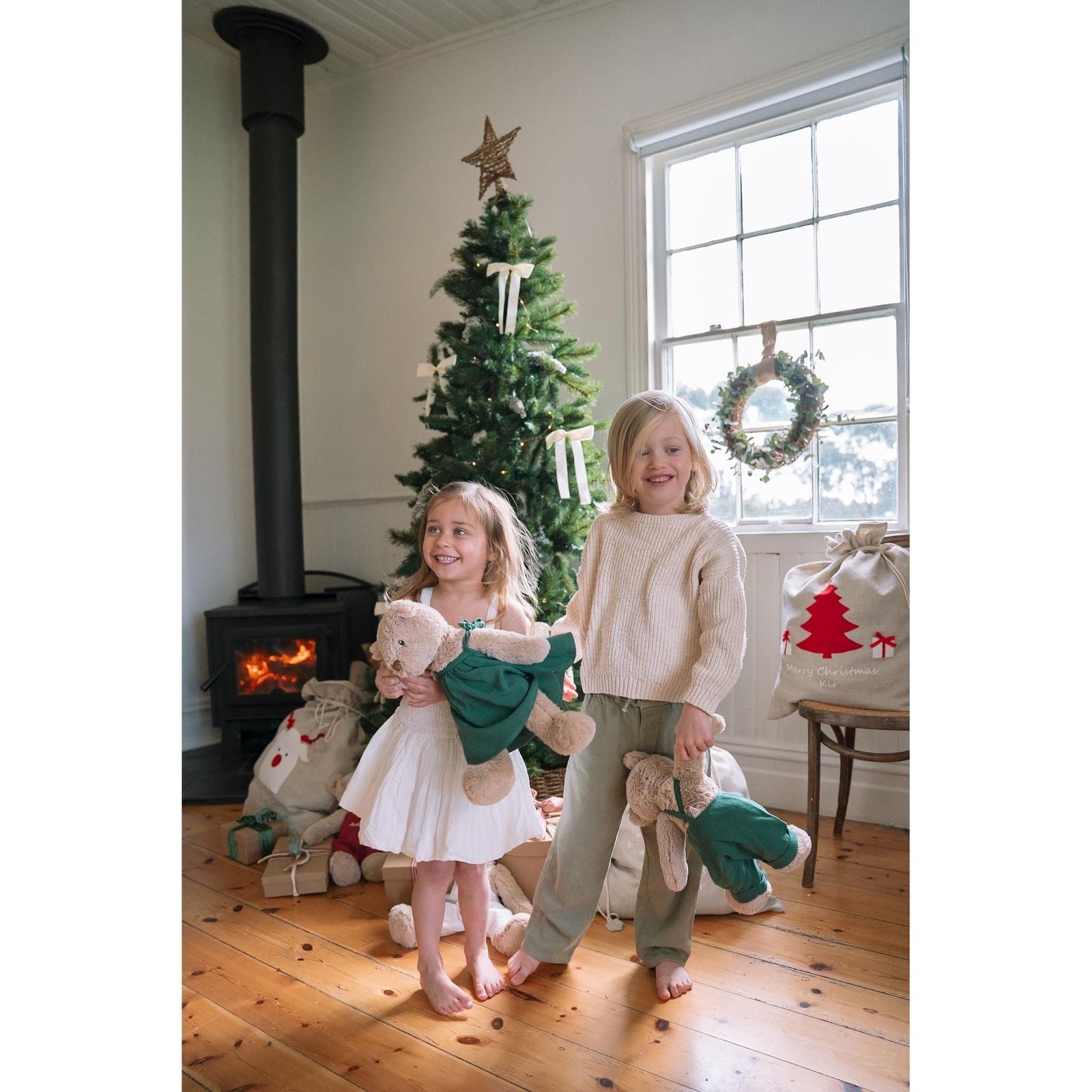Honey Bear Dress - Green