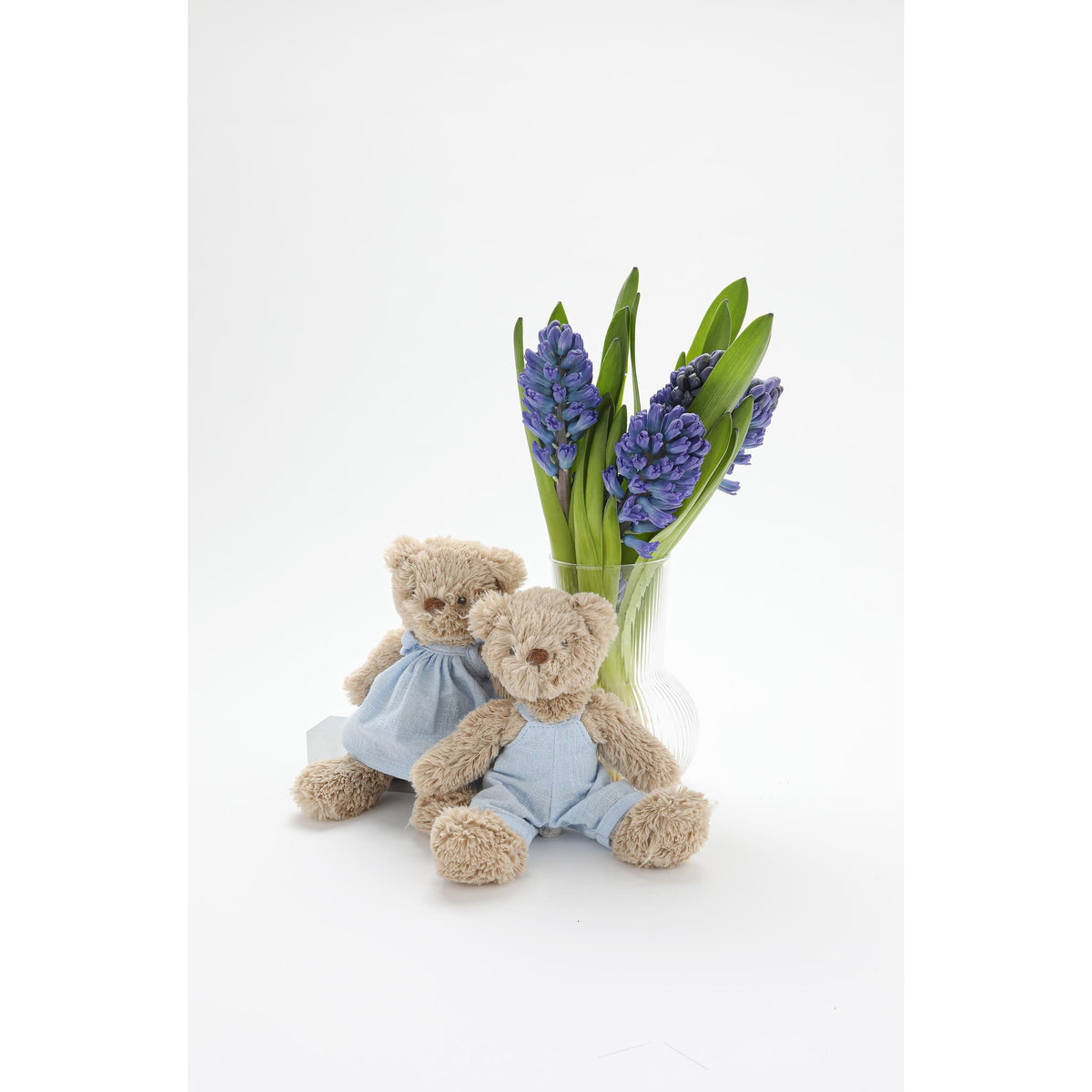 Baby Honey Bear - Overalls Baby Blue