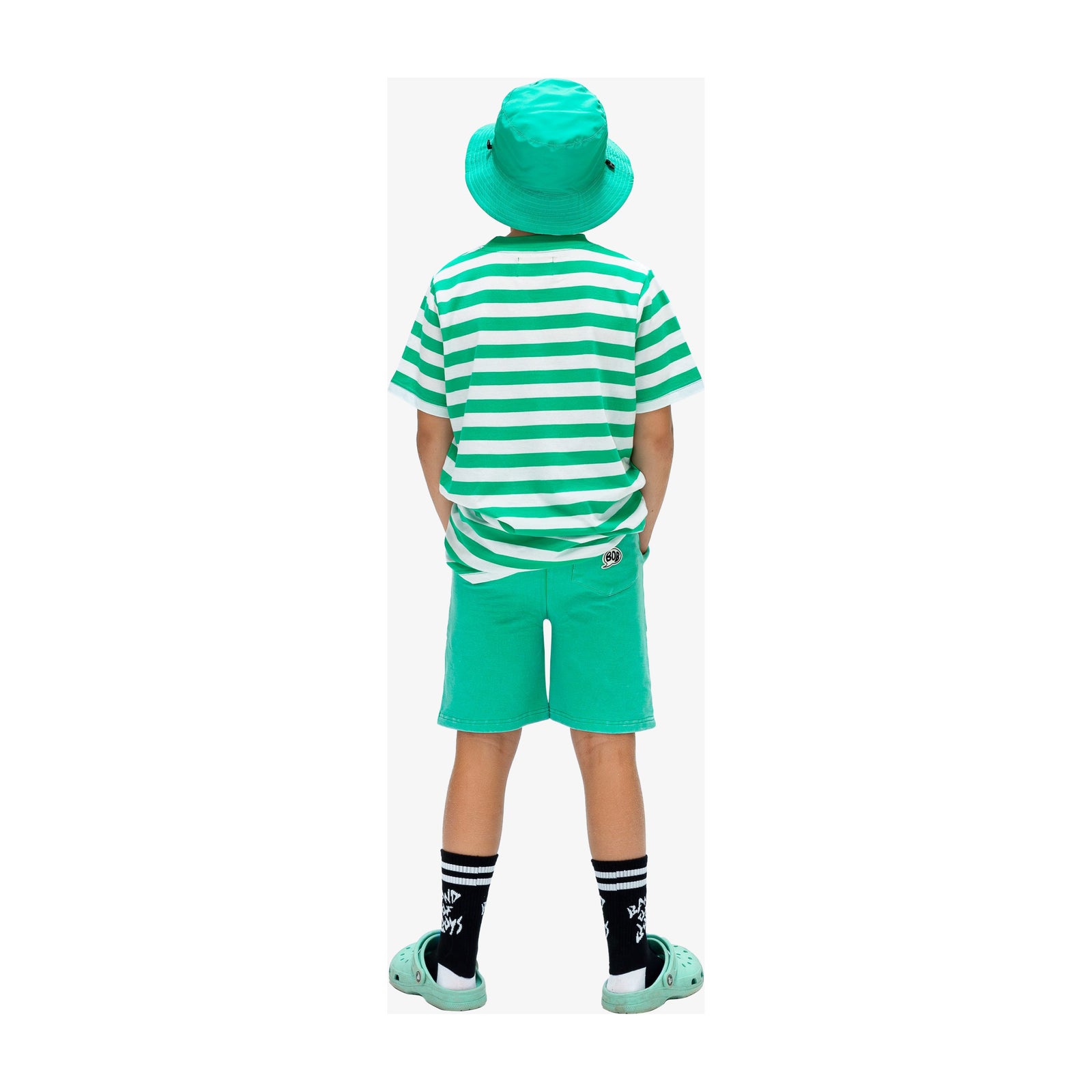 Green Striped Smile Tee