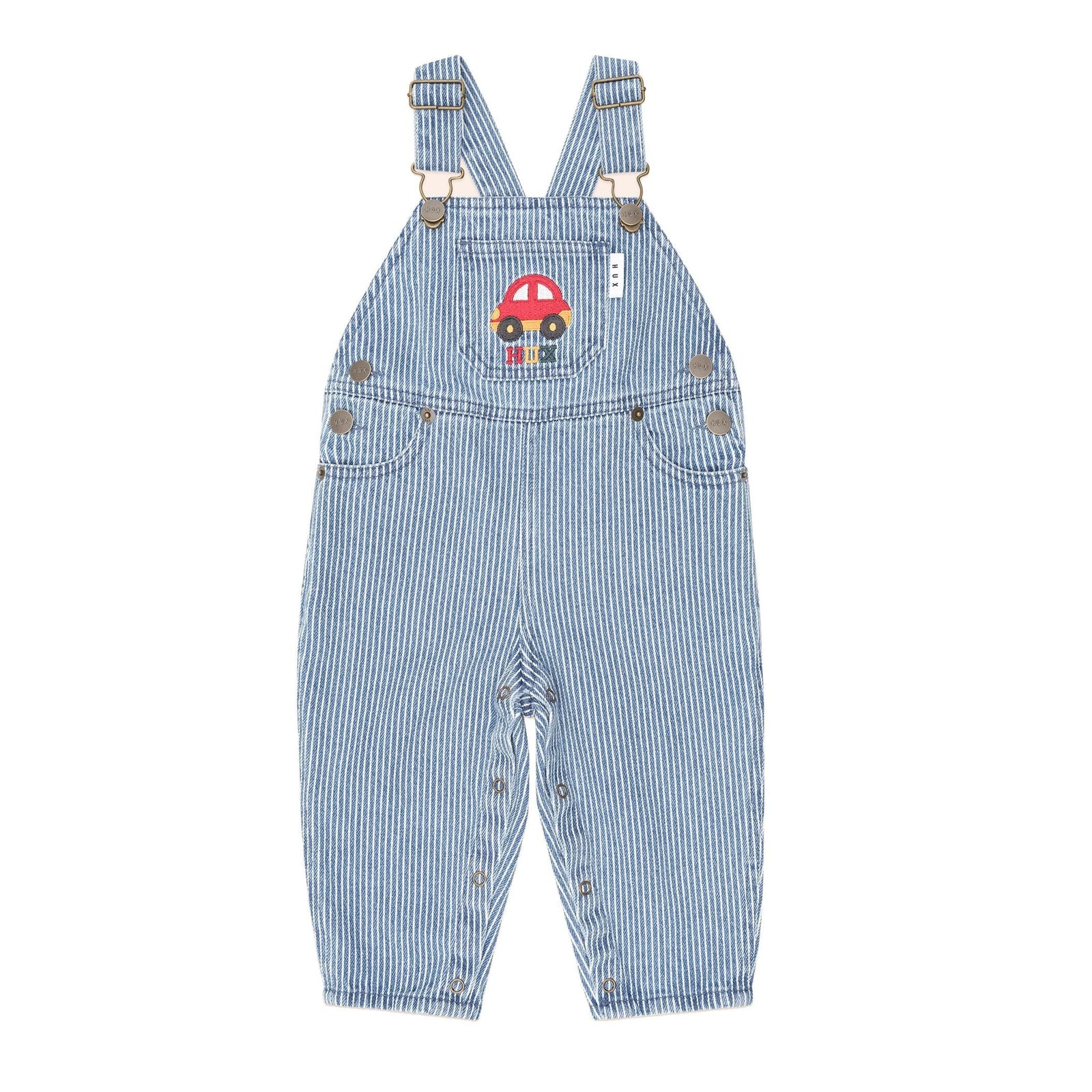 Car Denim Stripe Overalls