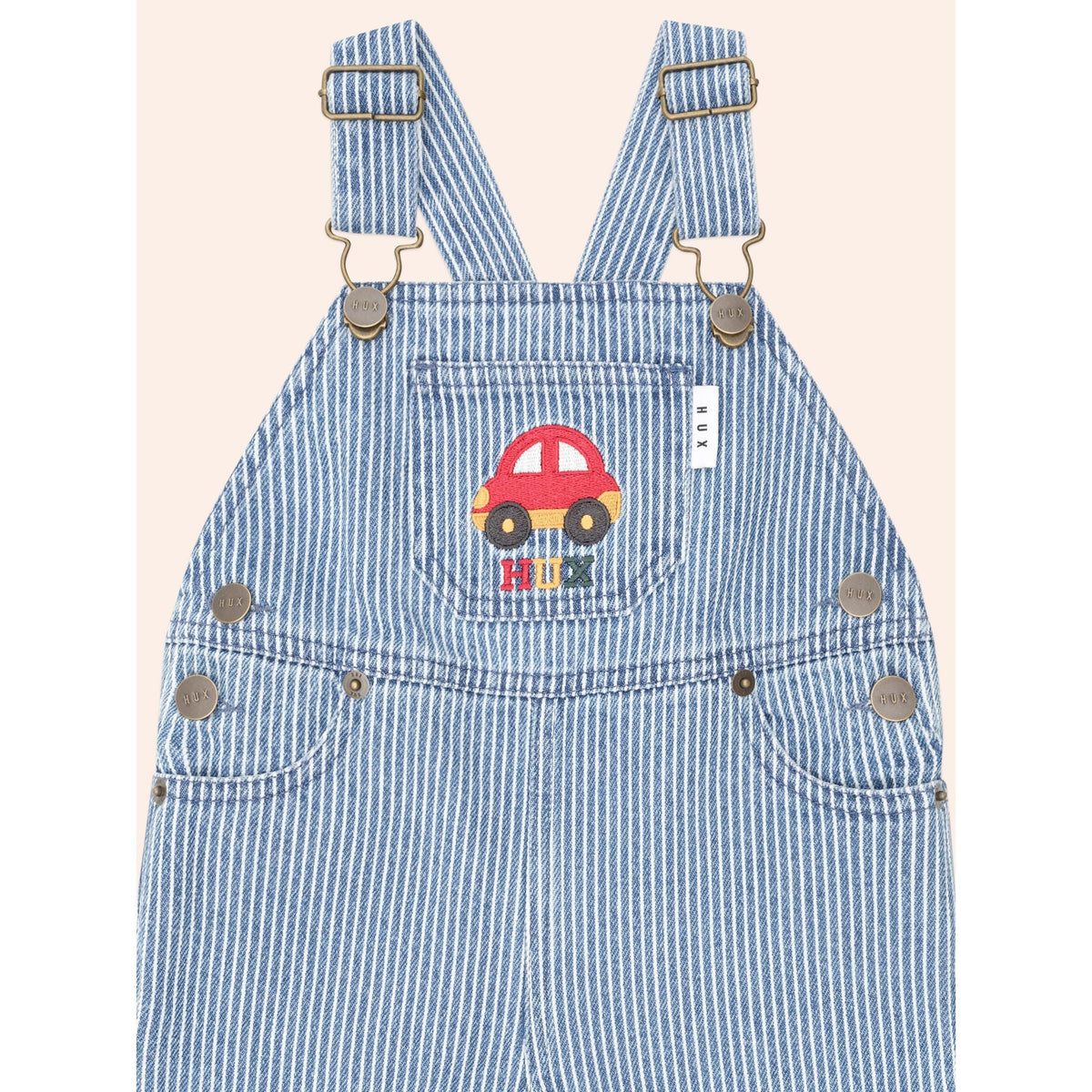 Car Denim Stripe Overalls
