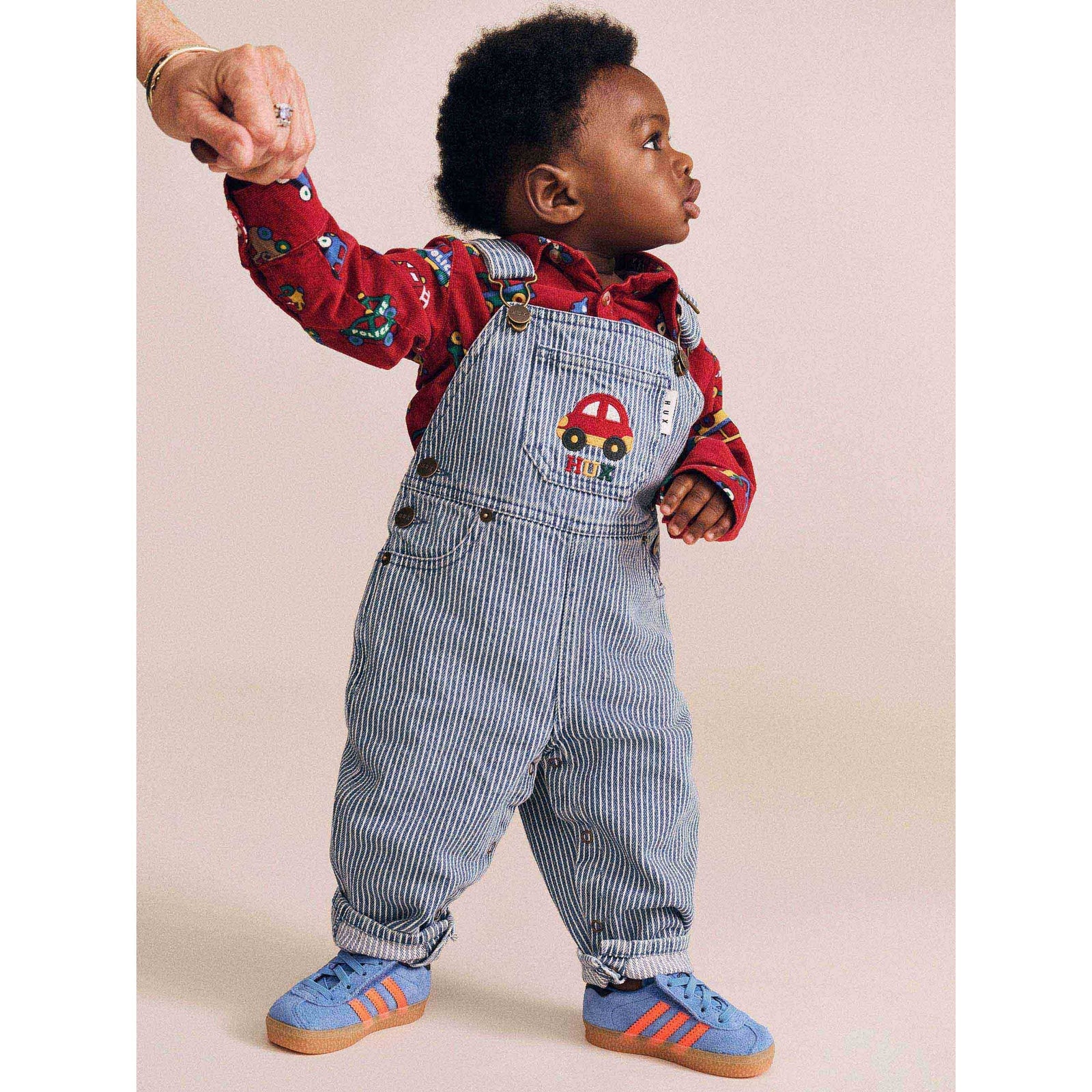 Car Denim Stripe Overalls