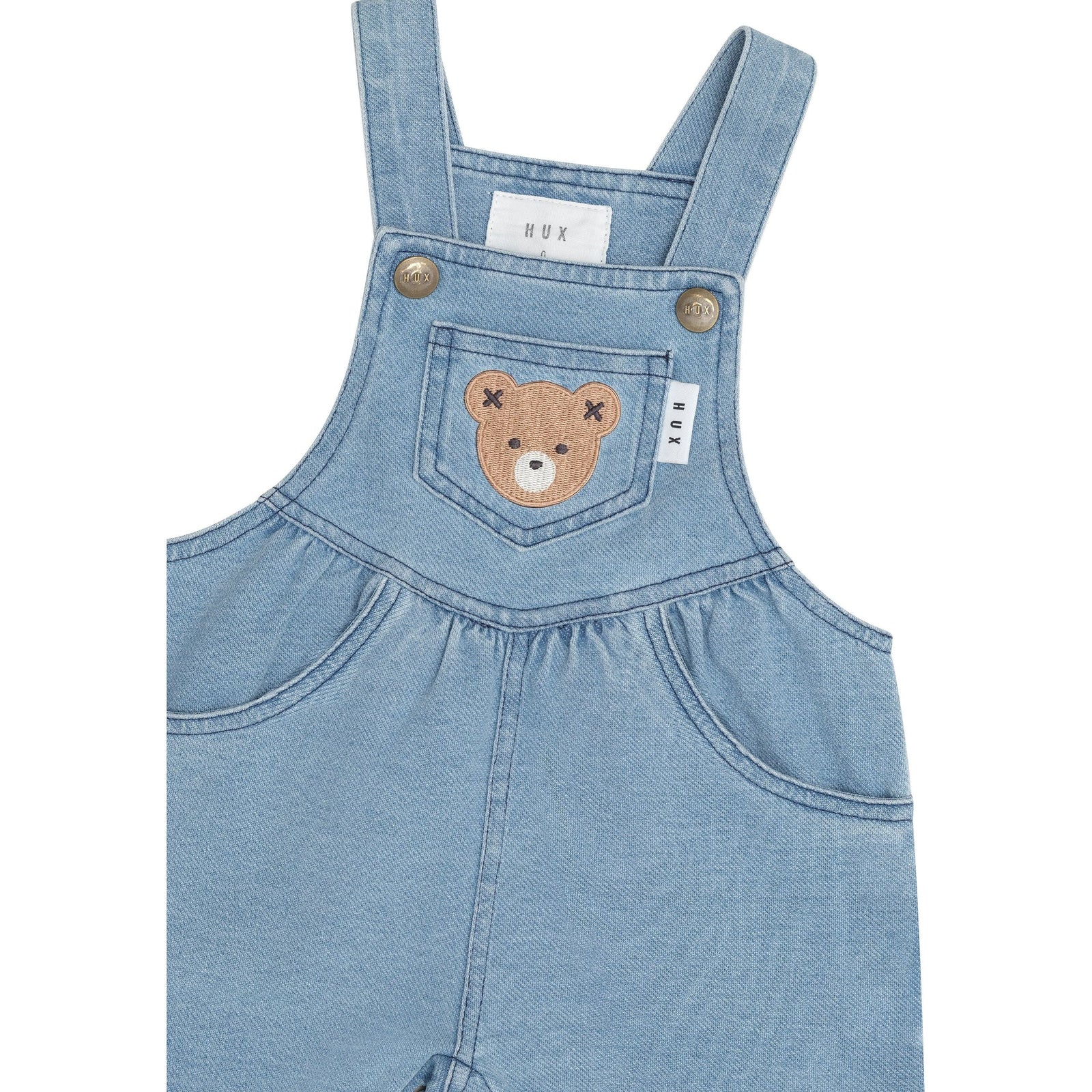 Huxbear Knit Denim Short Overalls