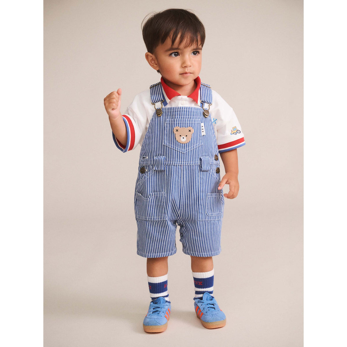 Cobalt Stripe Carpenter Shortall