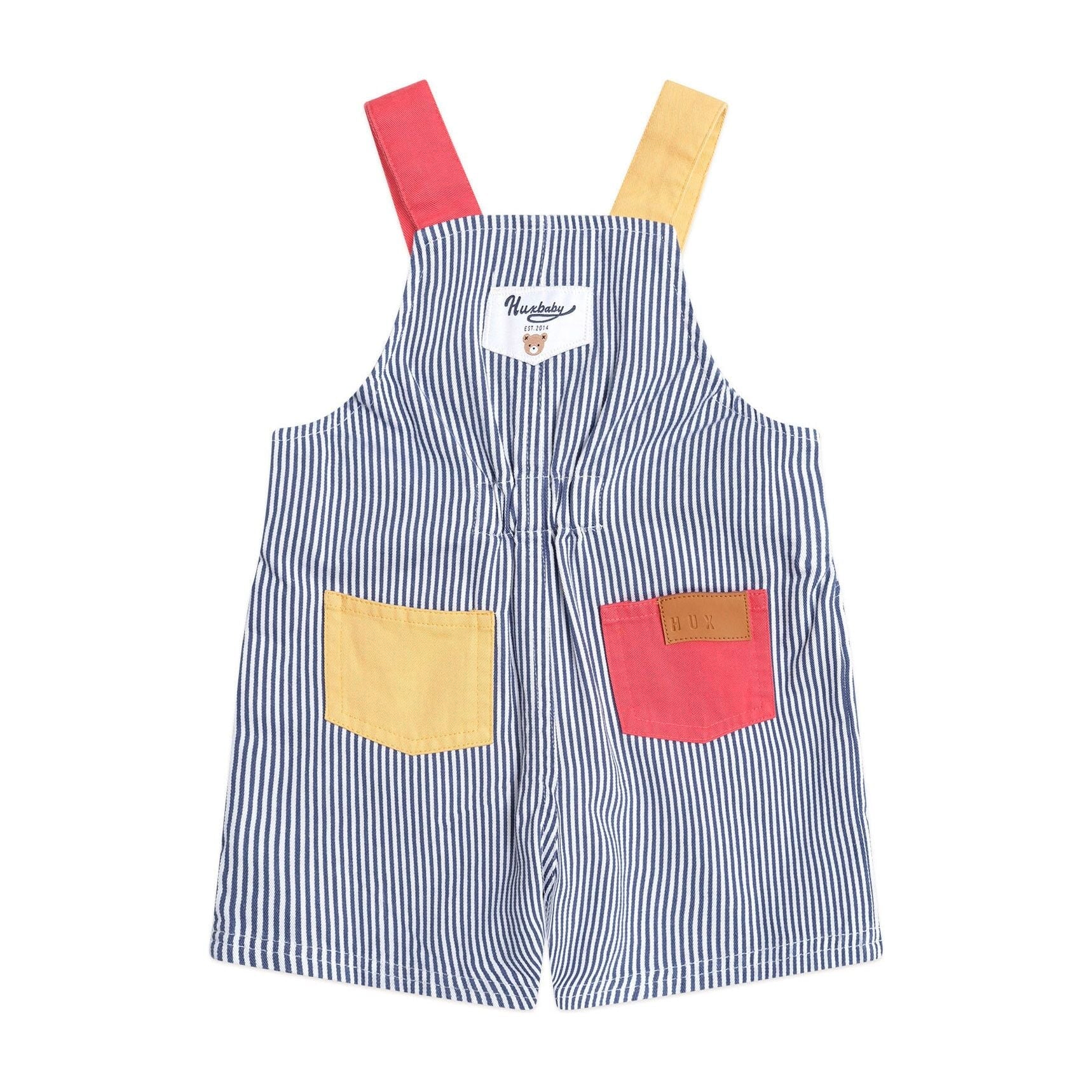 Classic Stripe Short Overalls