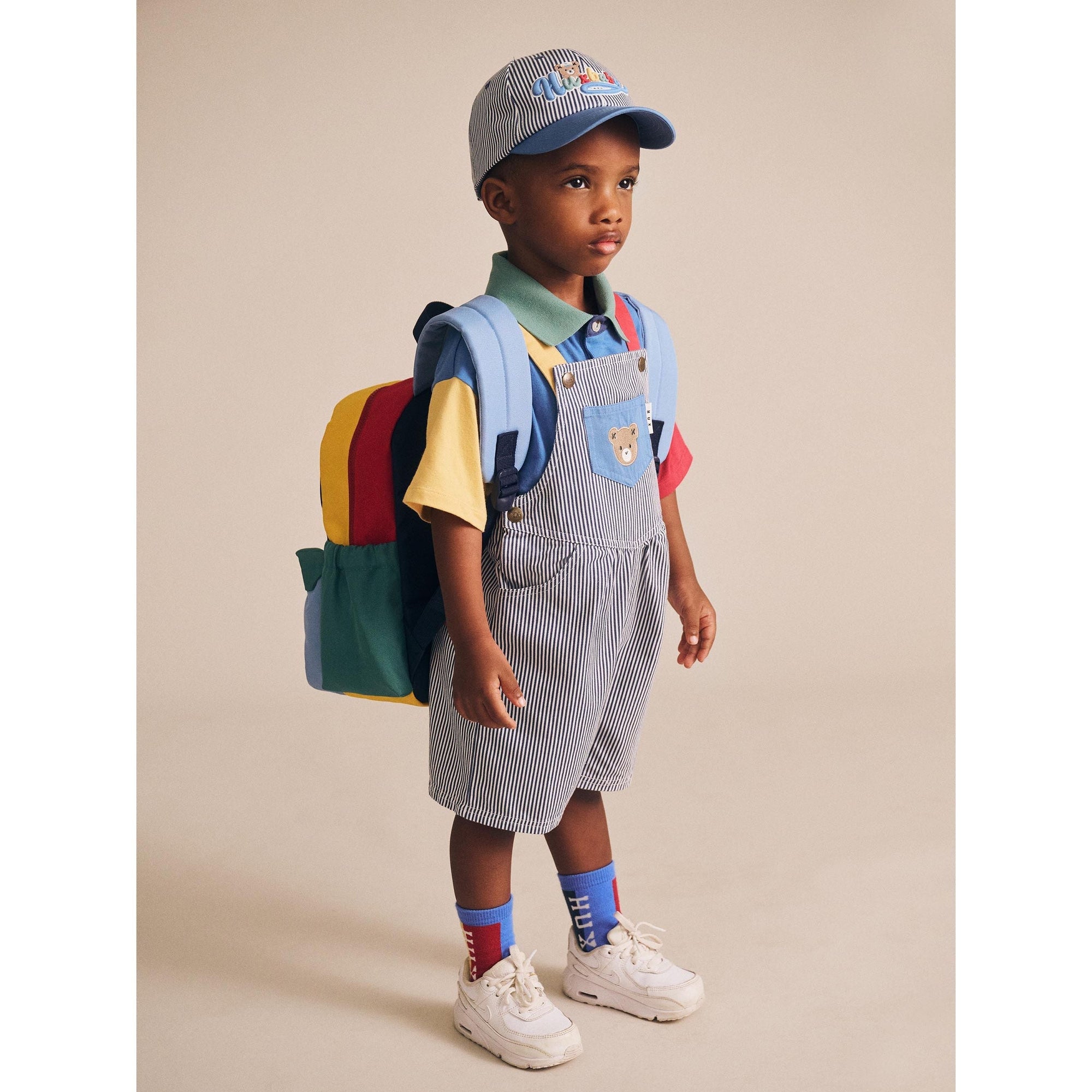 Classic Stripe Short Overalls