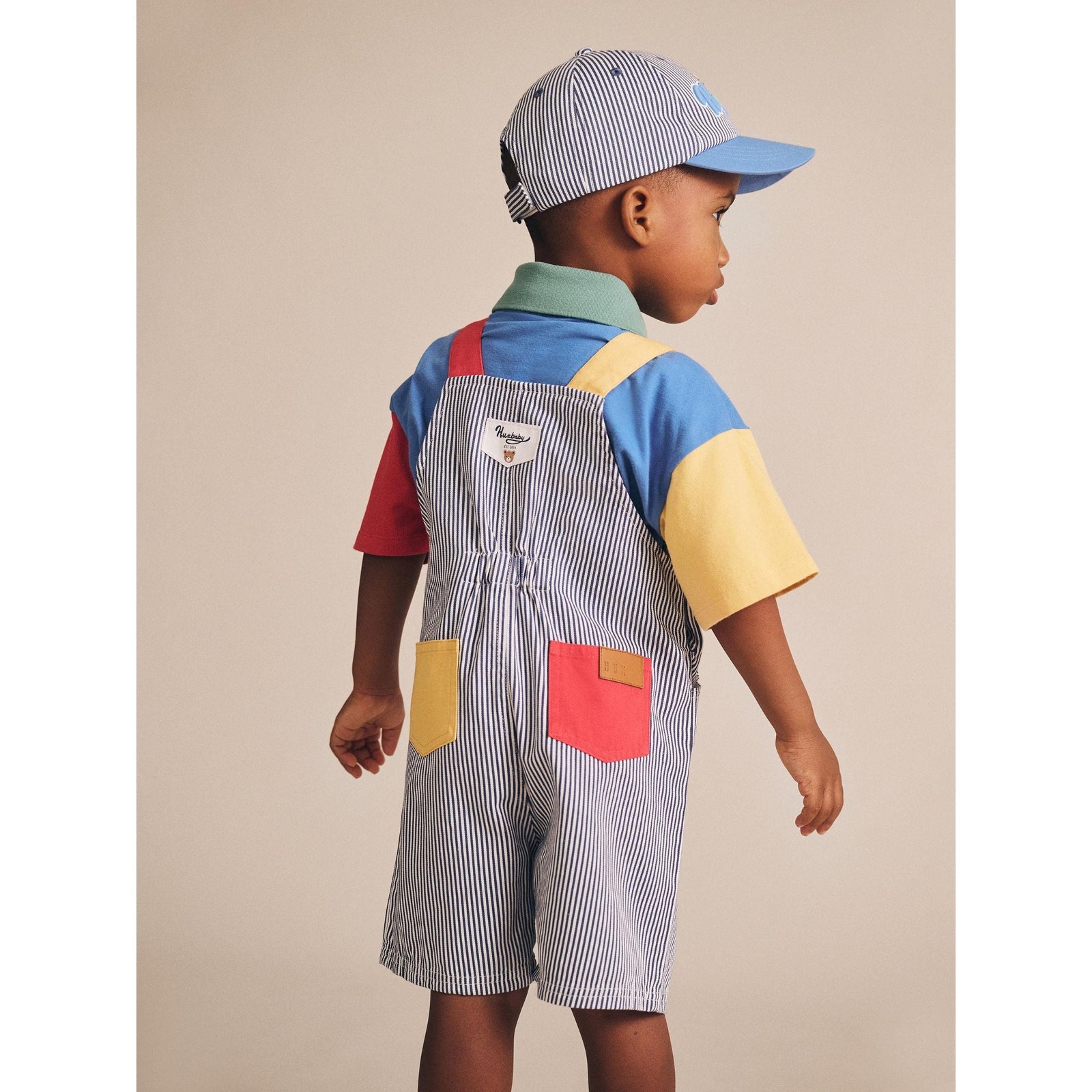 Classic Stripe Short Overalls