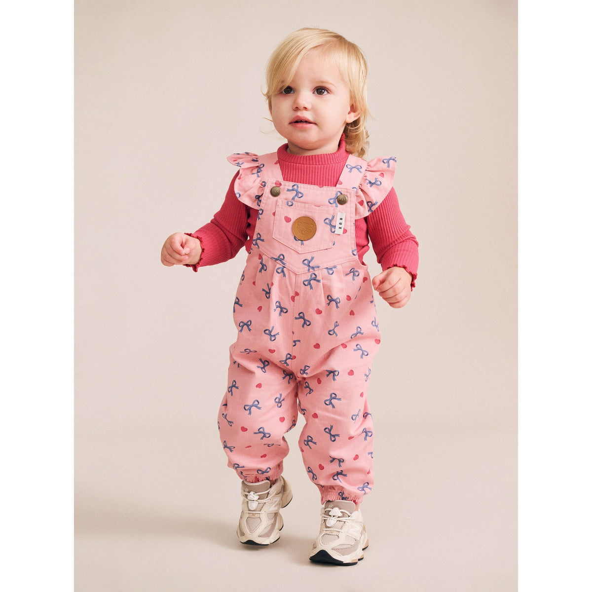 Hearts And Bows Frill Overalls