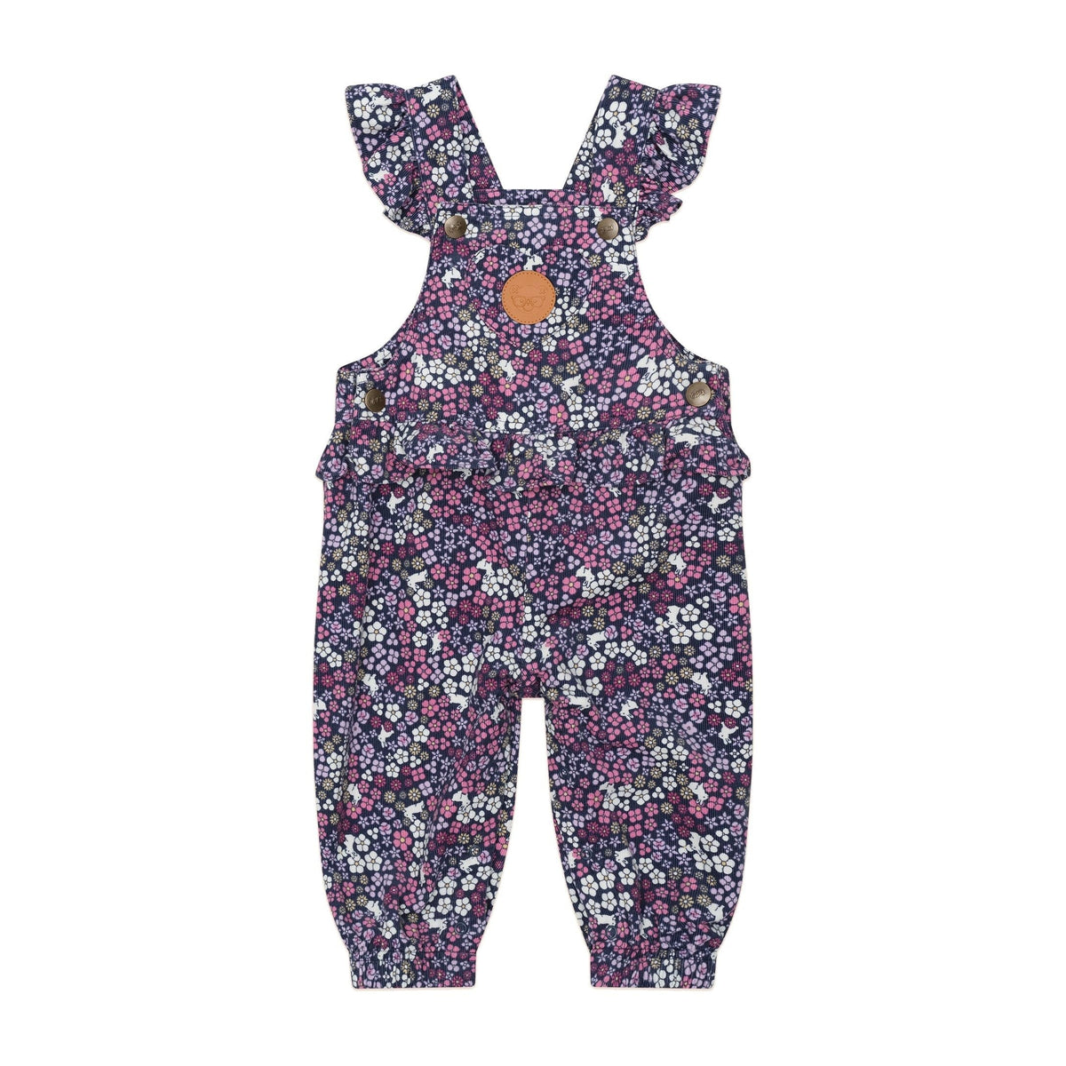 Midnight Flower Garden Frill Overall