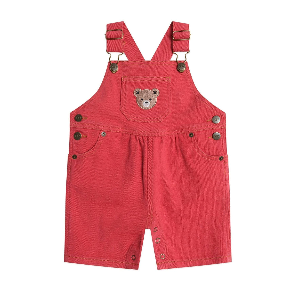 Denim Short Overalls Chilli Red