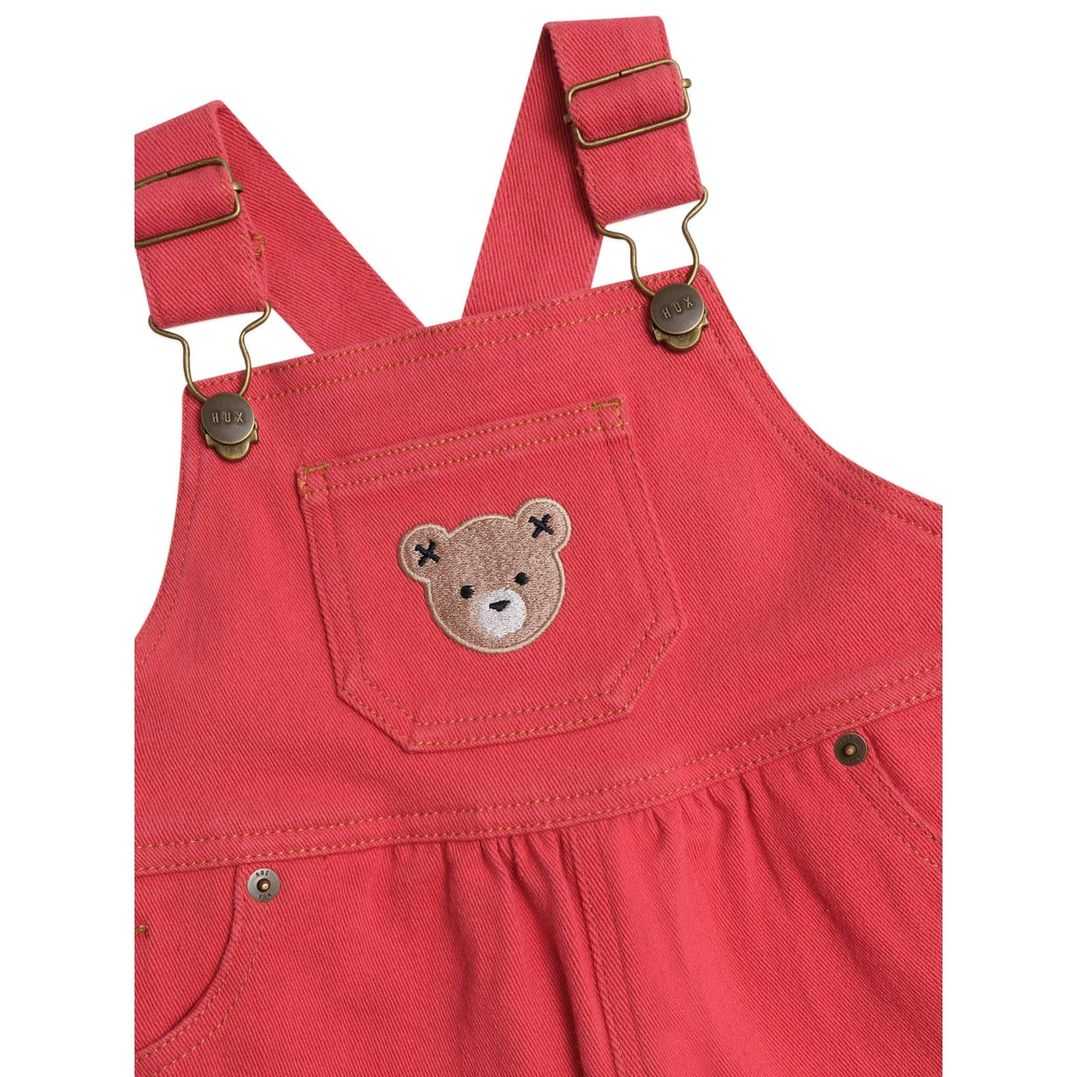 Denim Short Overalls Chilli Red