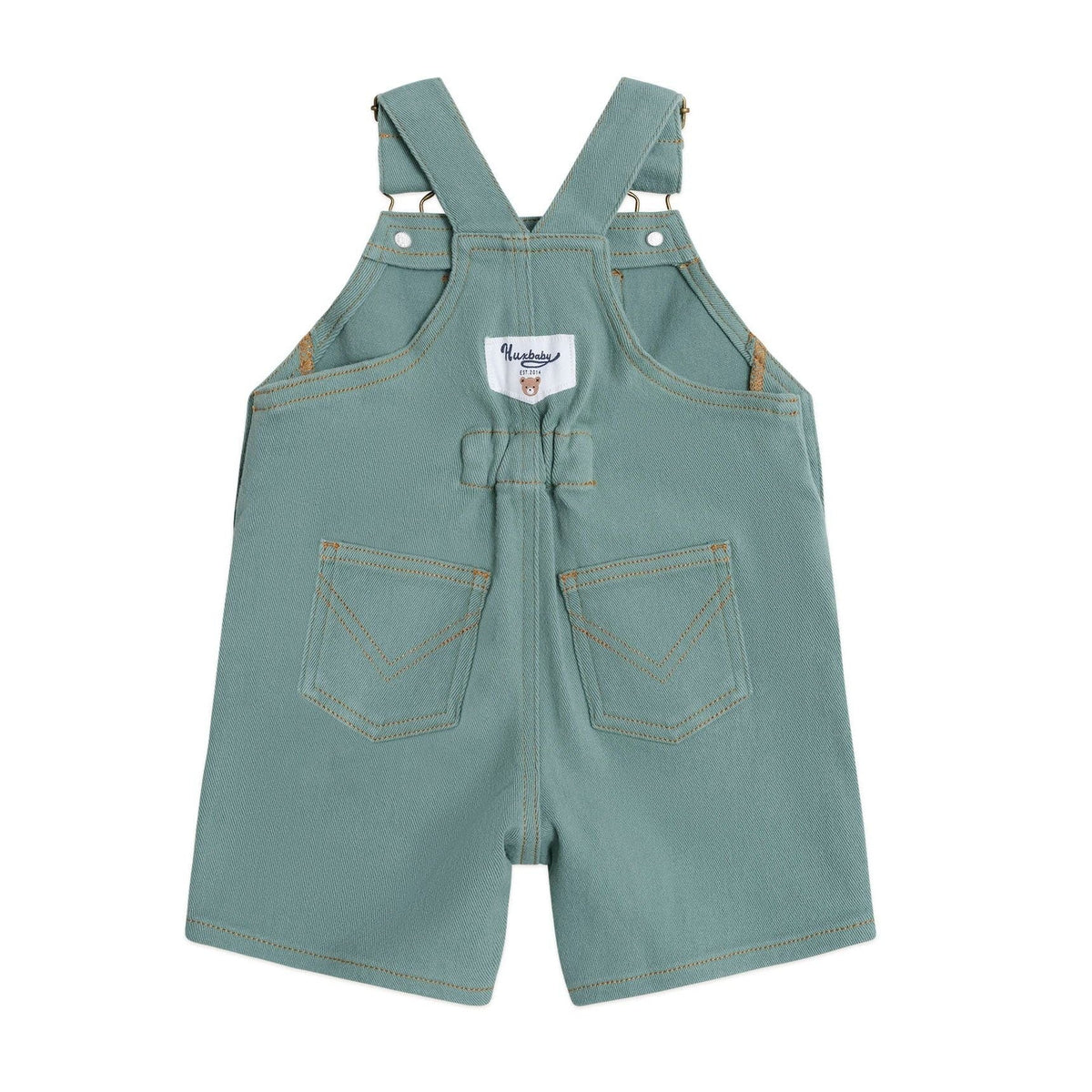 Denim Short Overalls Green