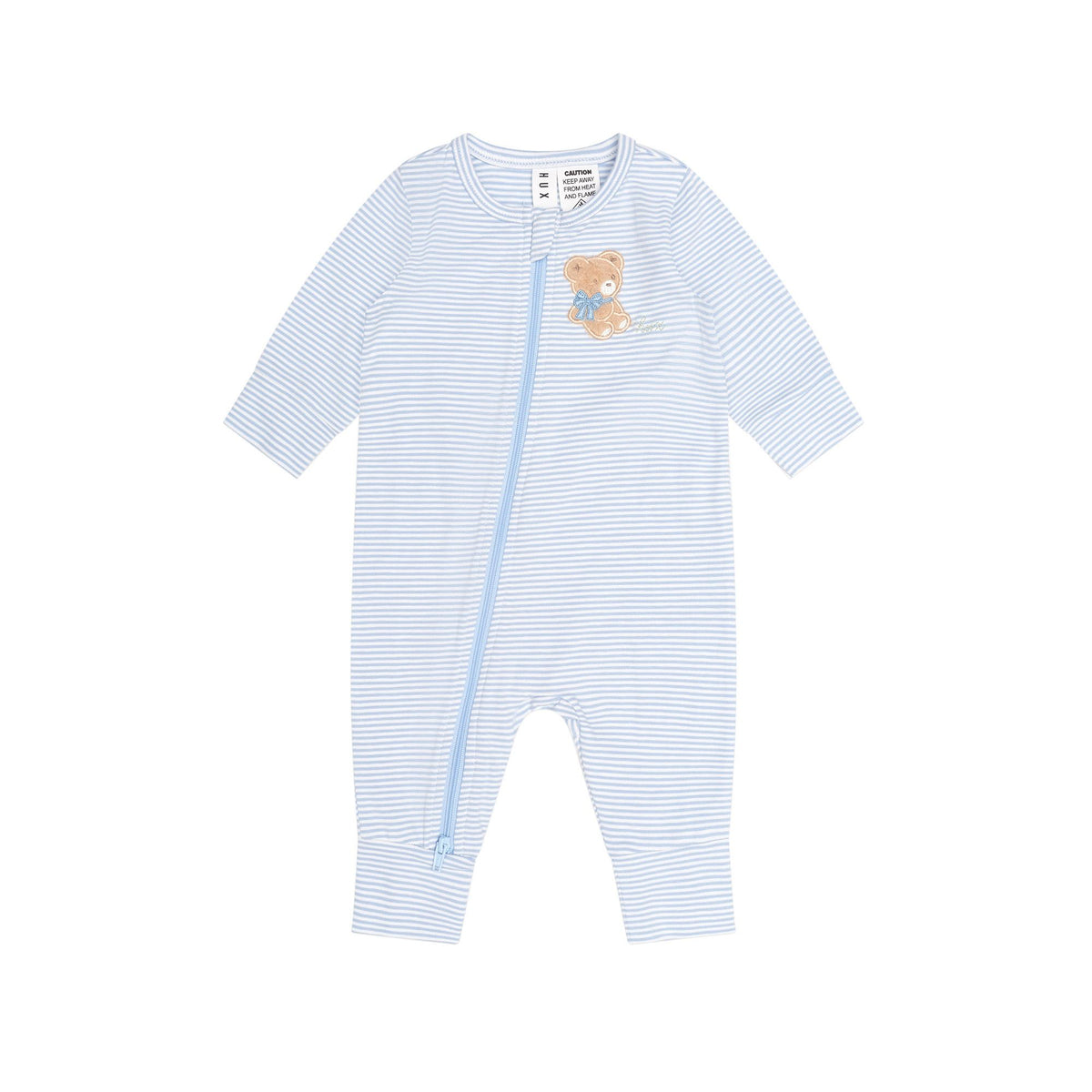 Bow Hux Stripe Zip Romper
