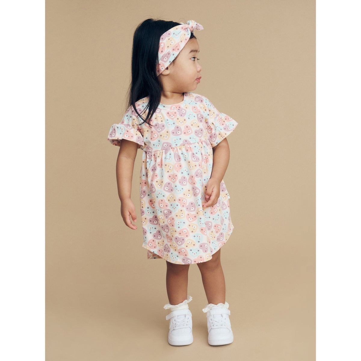 Heart Bear Frill Swirl Dress