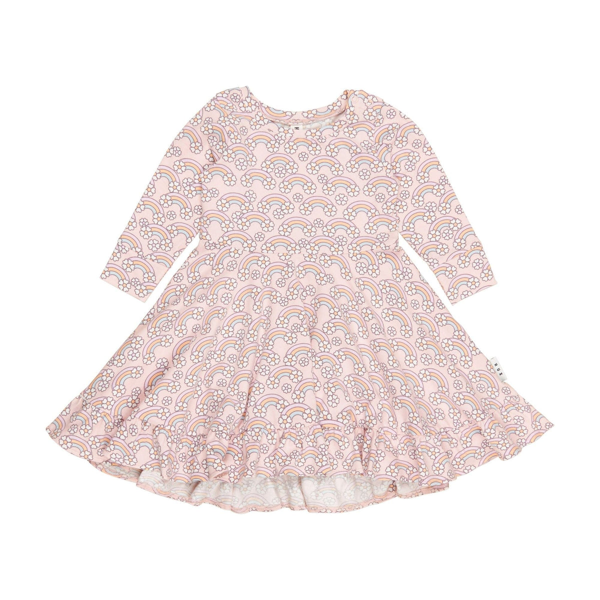 Flowerbow Long Sleeve Swing Dress