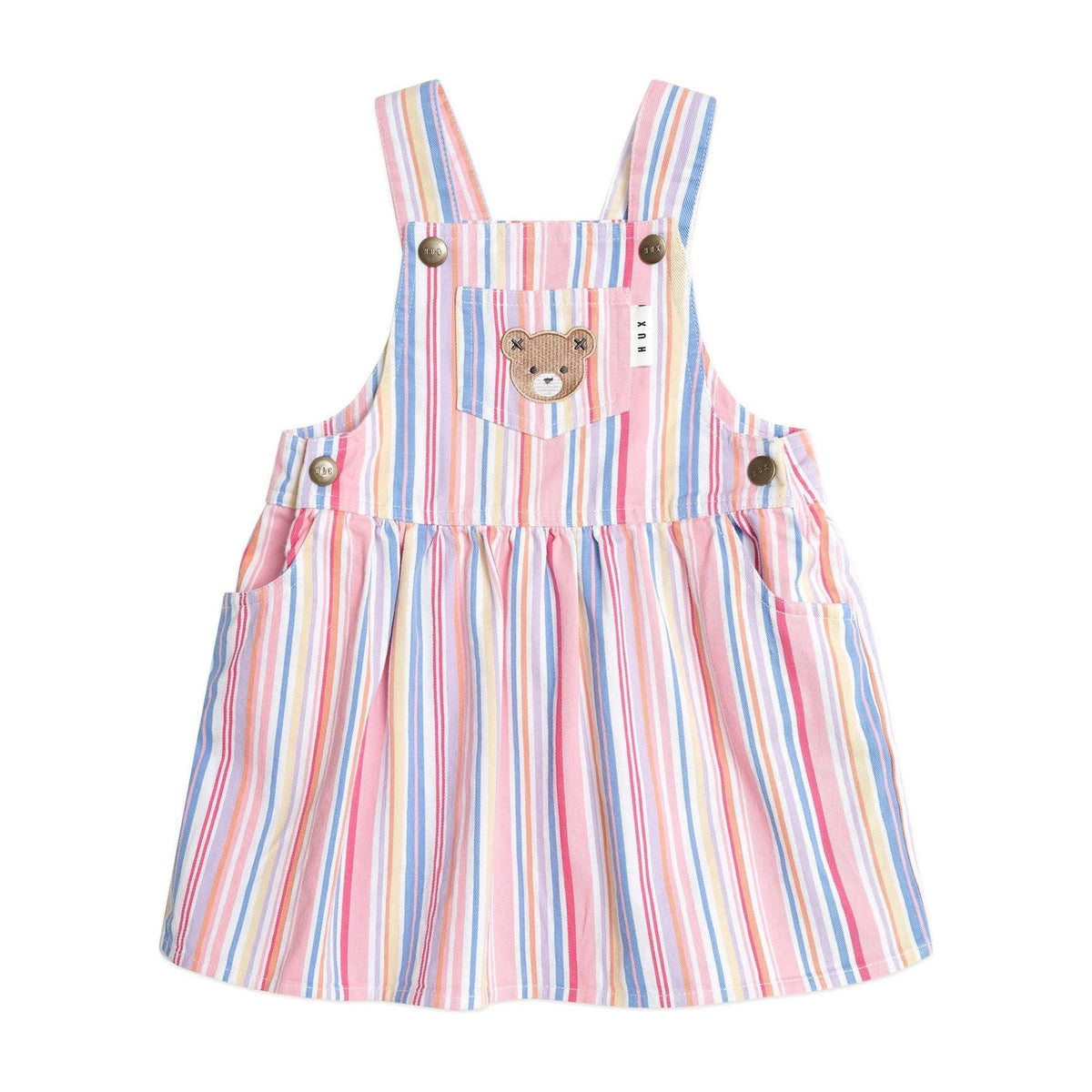 Pastel Stripe Pinafore Dress