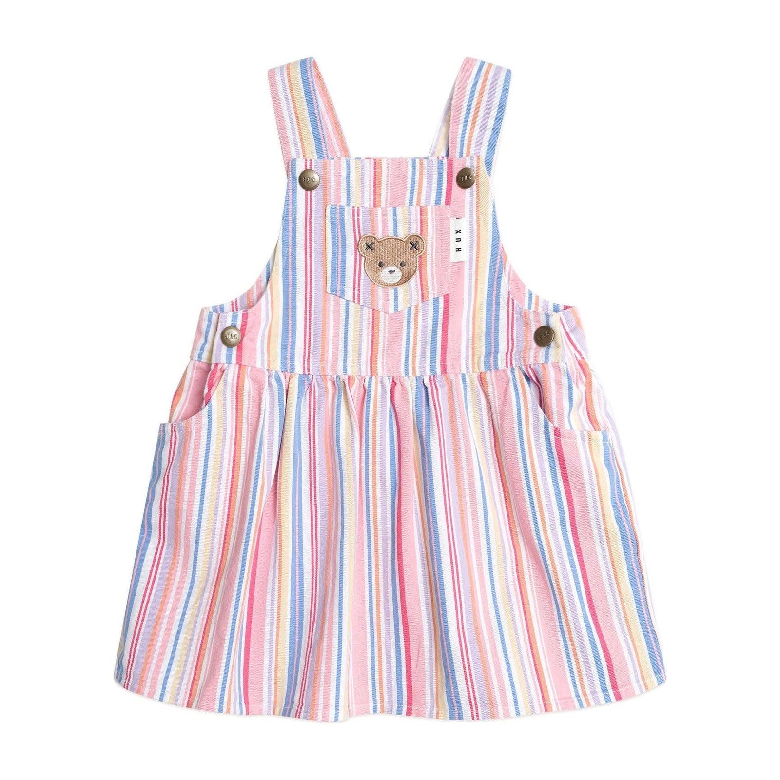 Pastel Stripe Pinafore Dress