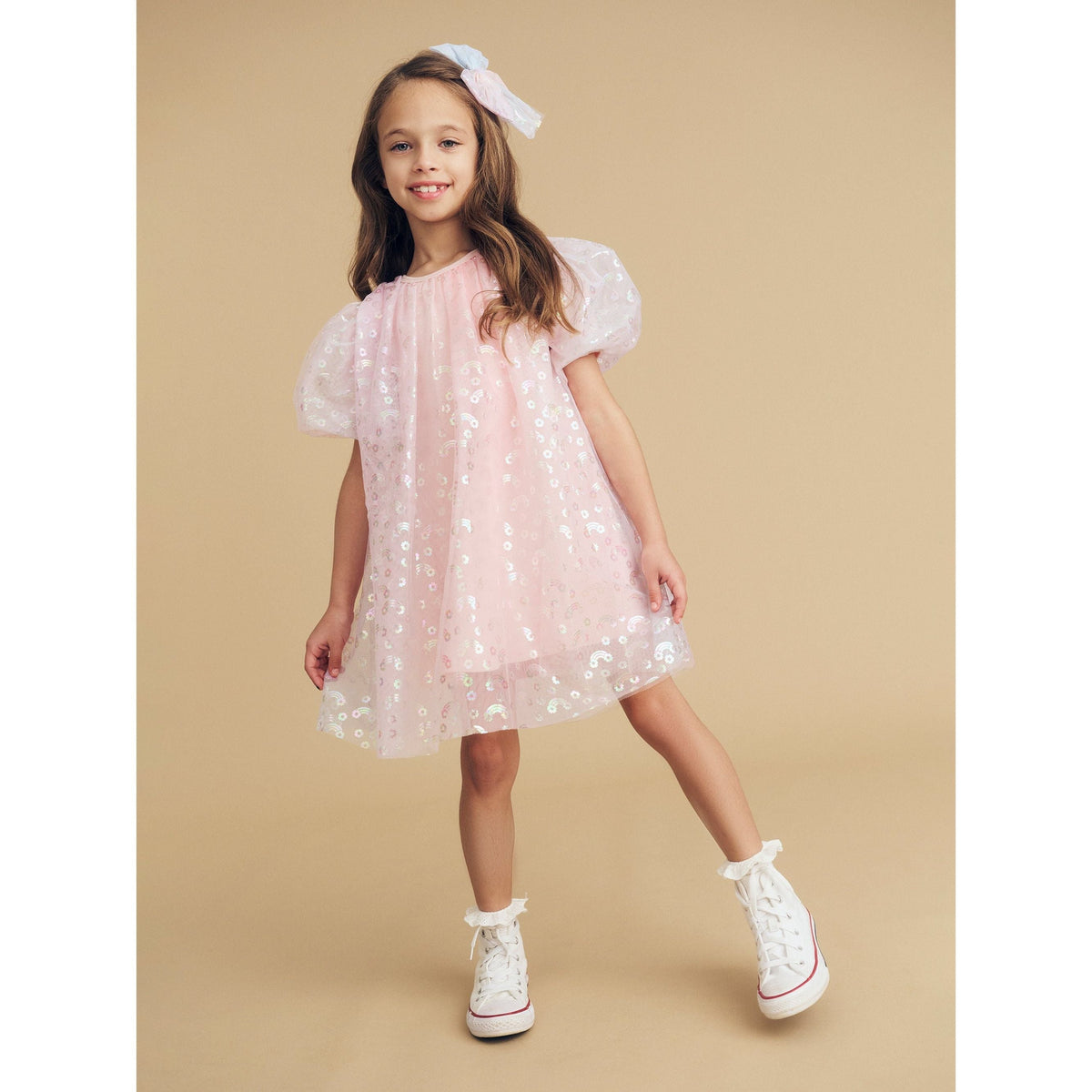Rainbow Tulle Party Dress