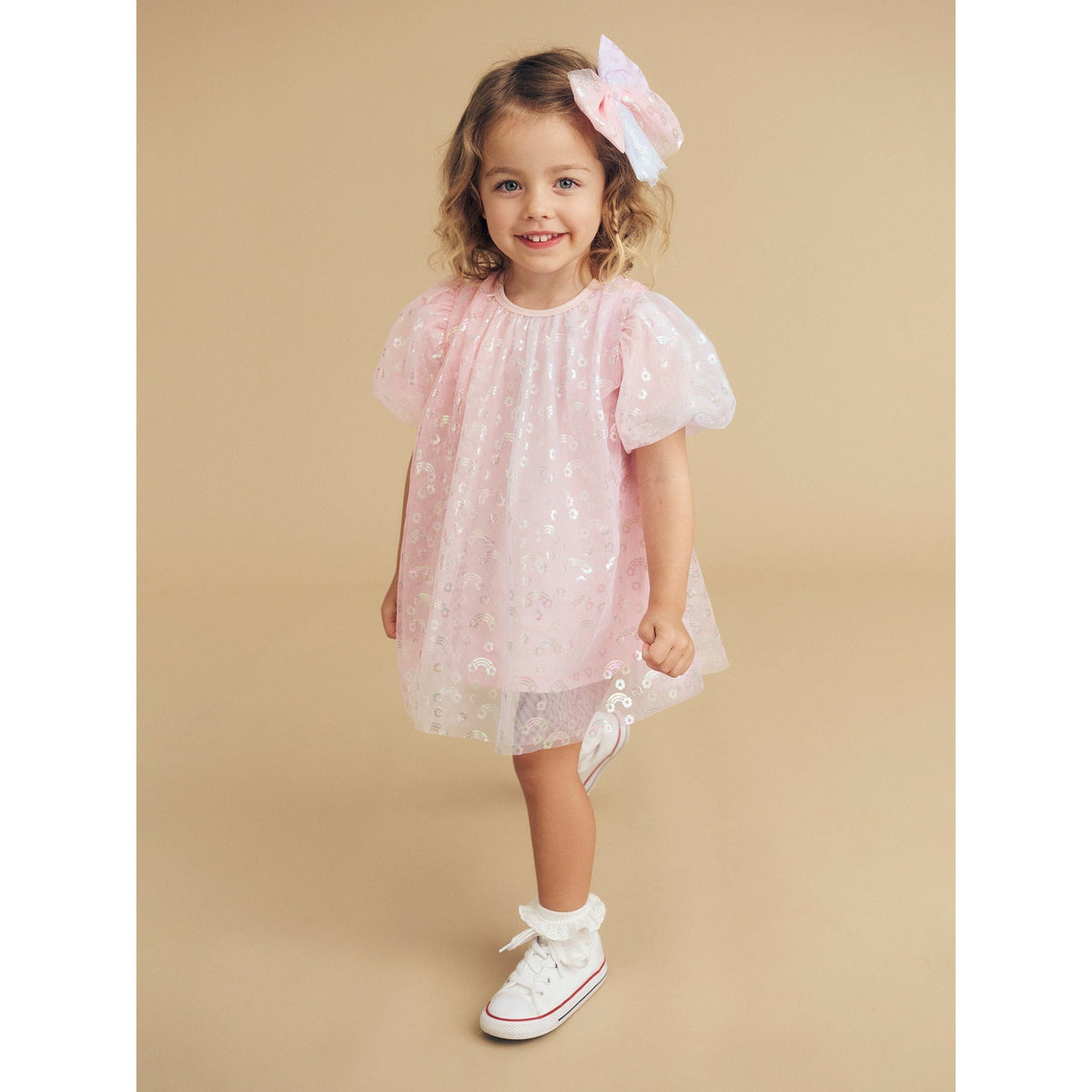 Rainbow Tulle Party Dress