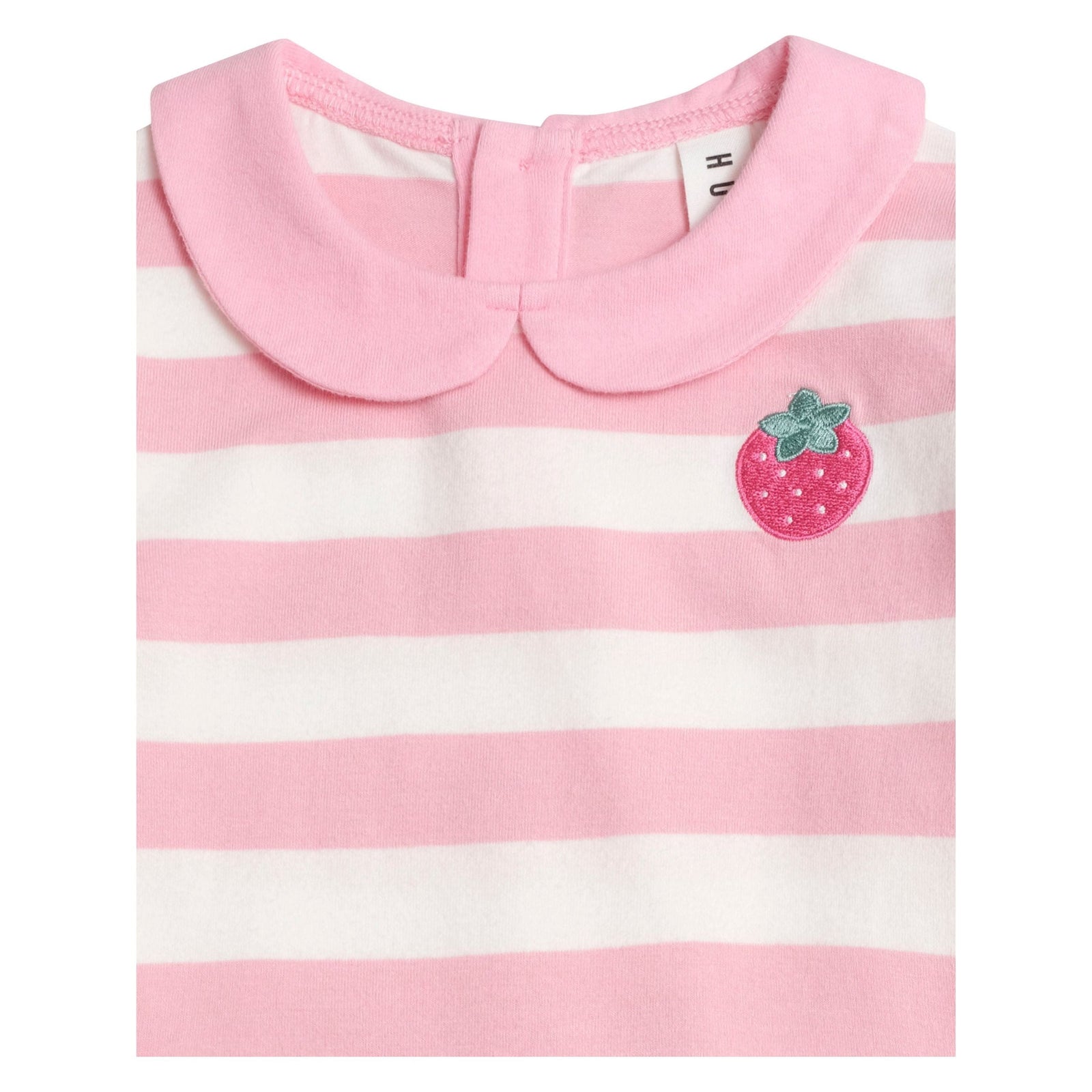 Strawberry Stripe Puff Sleeve Dress