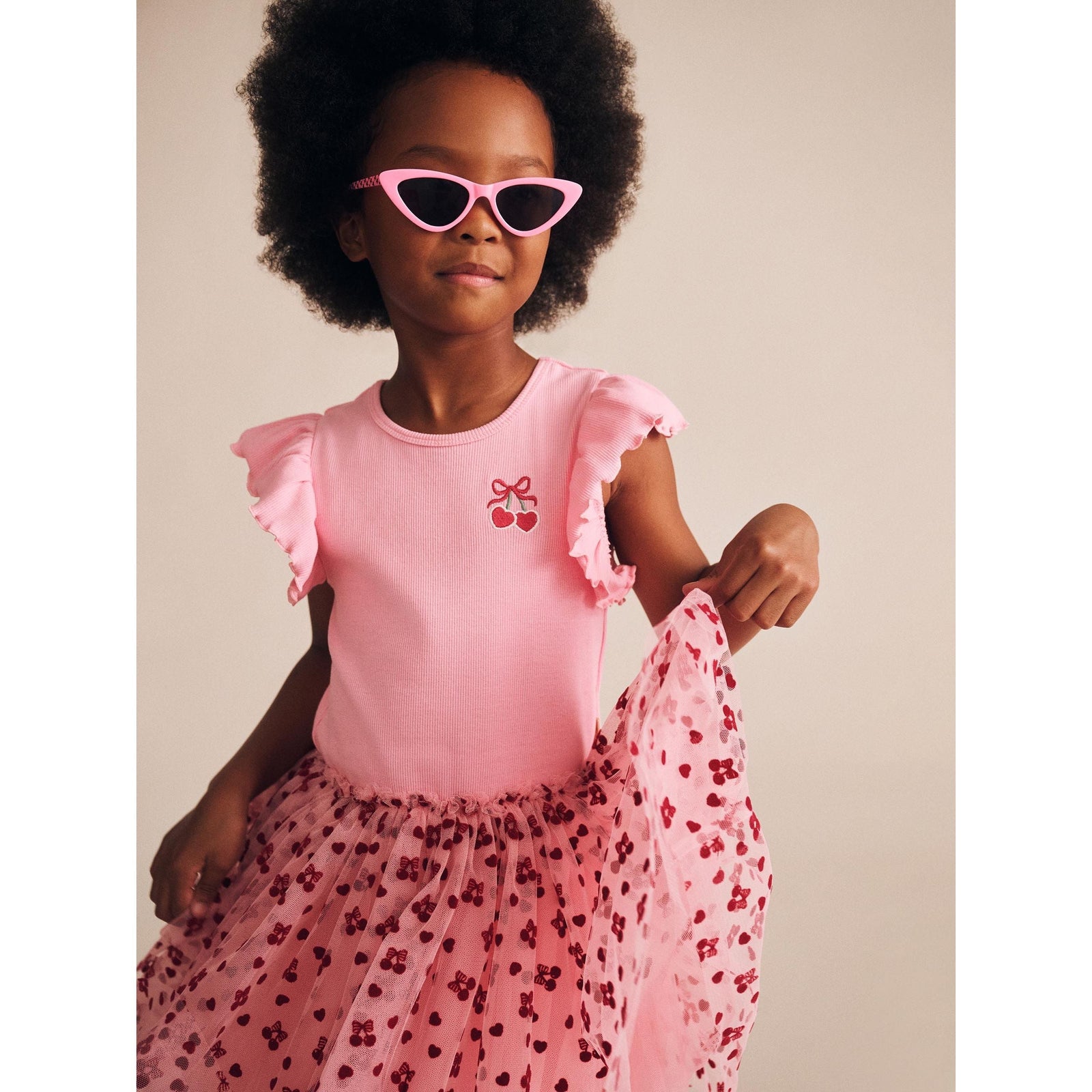 Cherry Pie Rib Tulle Dress