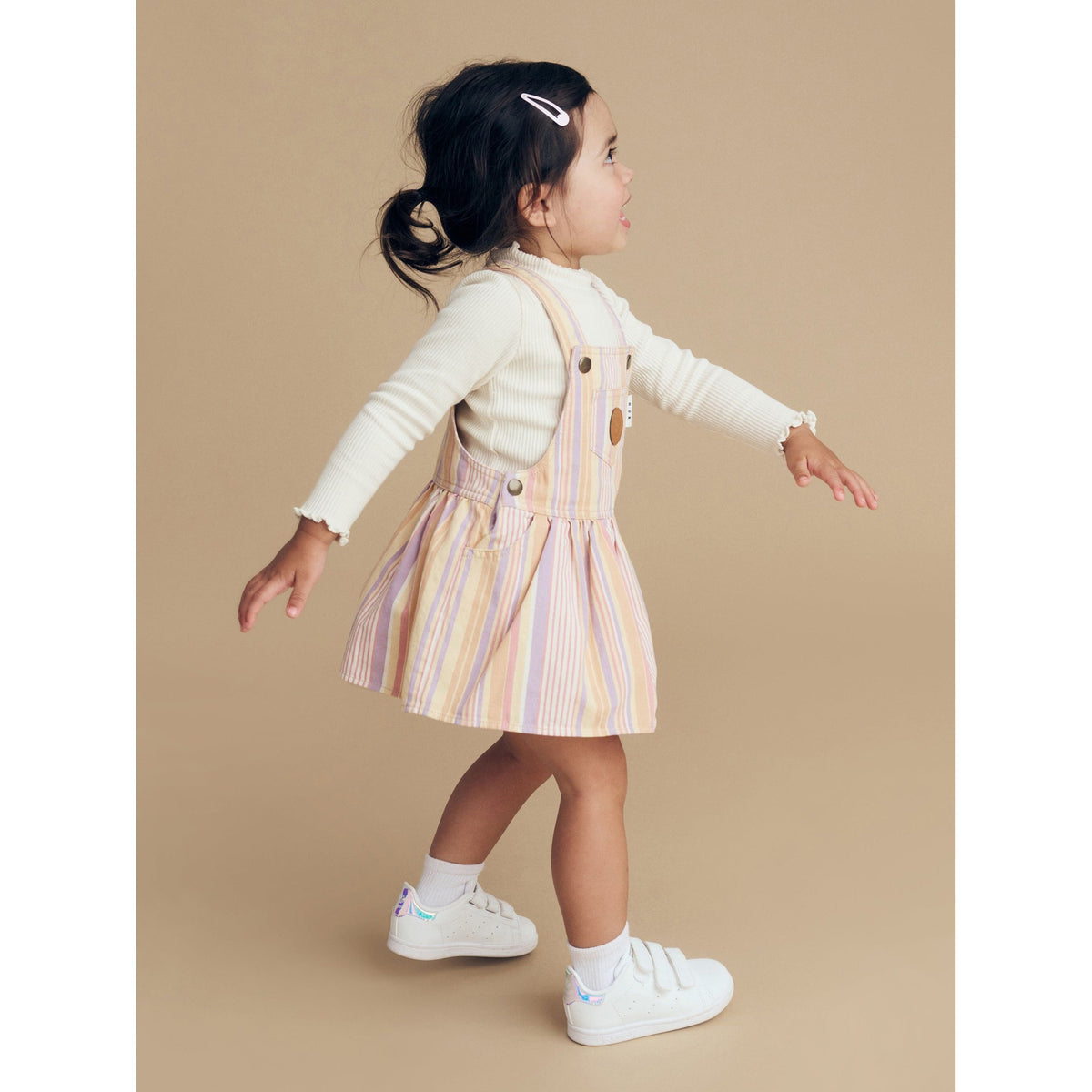 Vintage Stripe Overall Dress