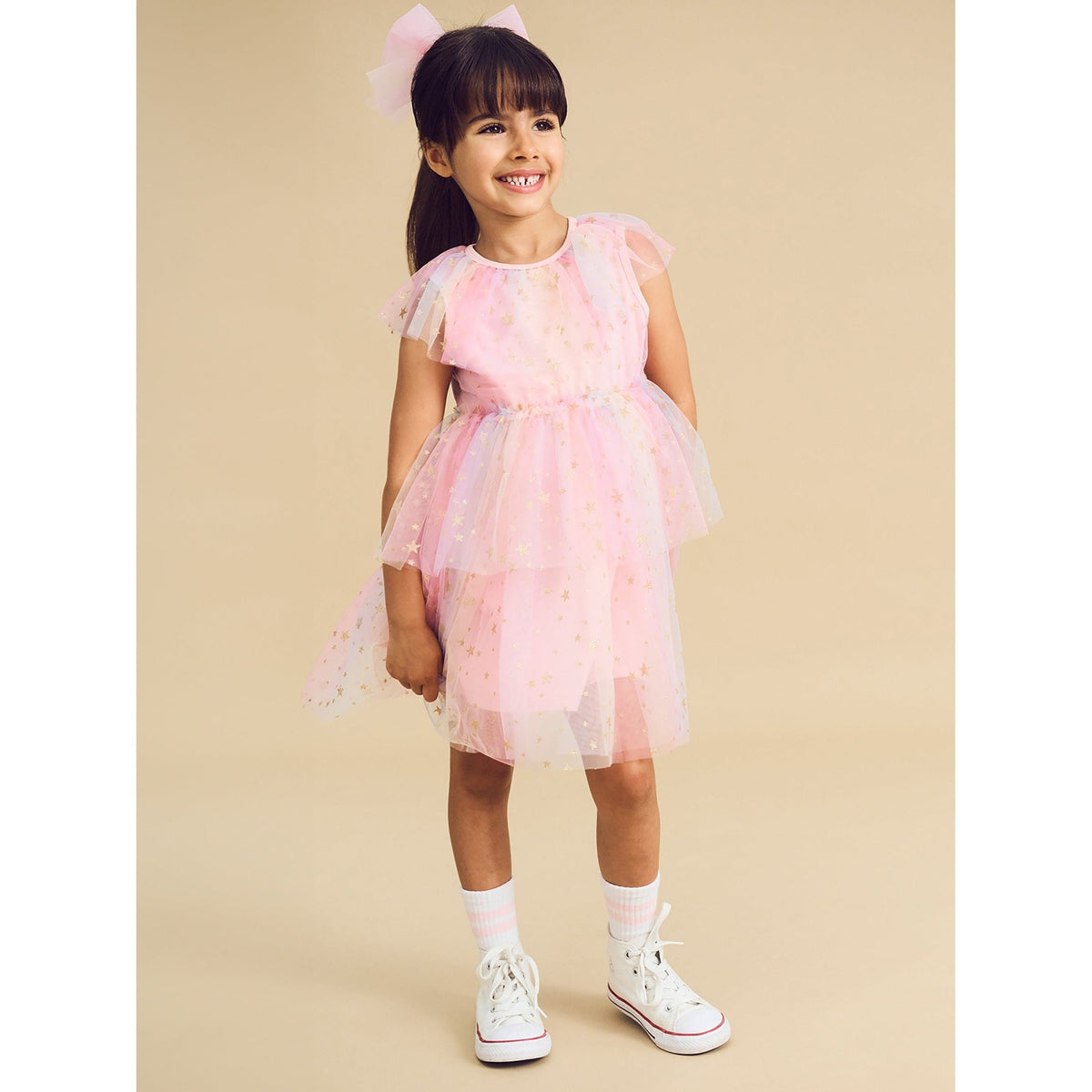 Starry Rainbow Frill Tulle Dress