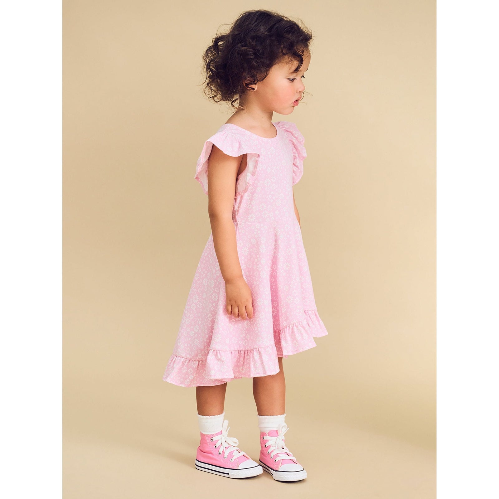 Daisy Seashell Frill Swing Dress