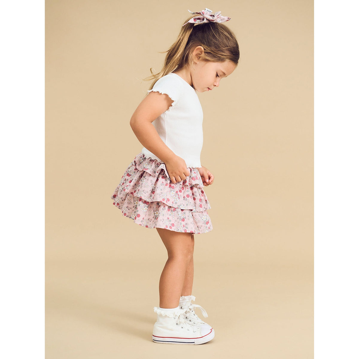 Vintage Strawberry Frill Skirt