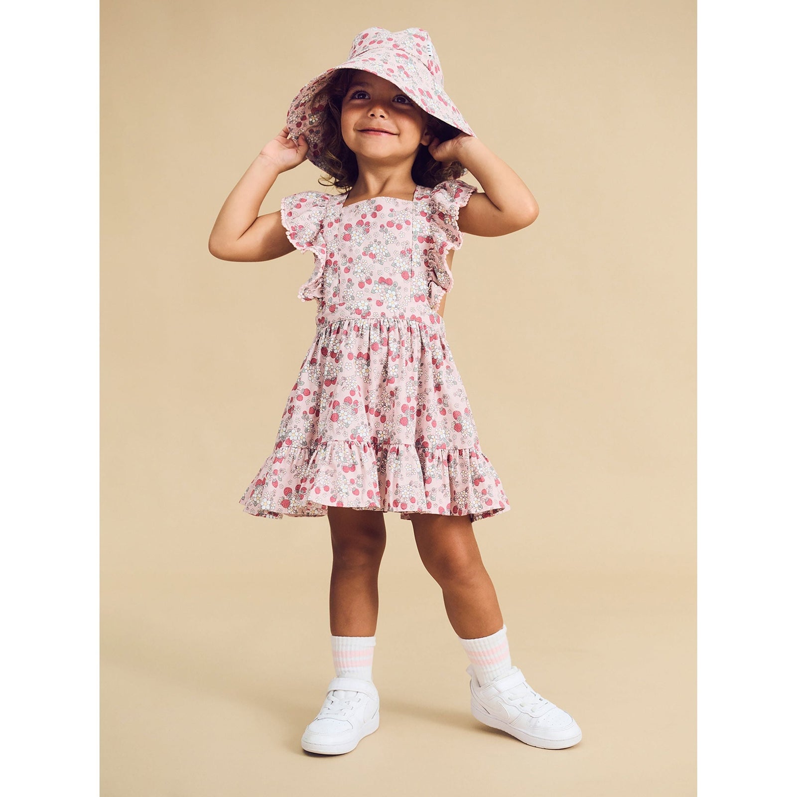 Vintage Strawberry Ruffle Dress