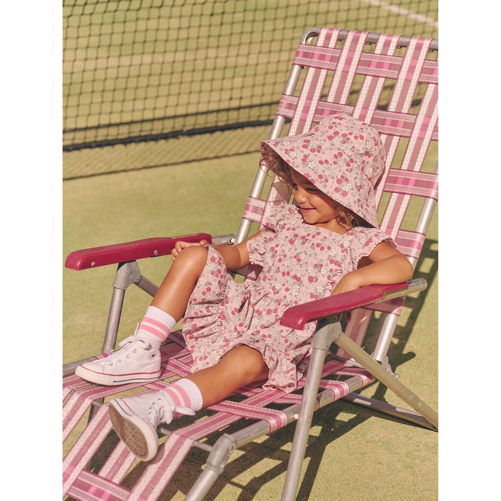 Vintage Strawberry Ruffle Dress
