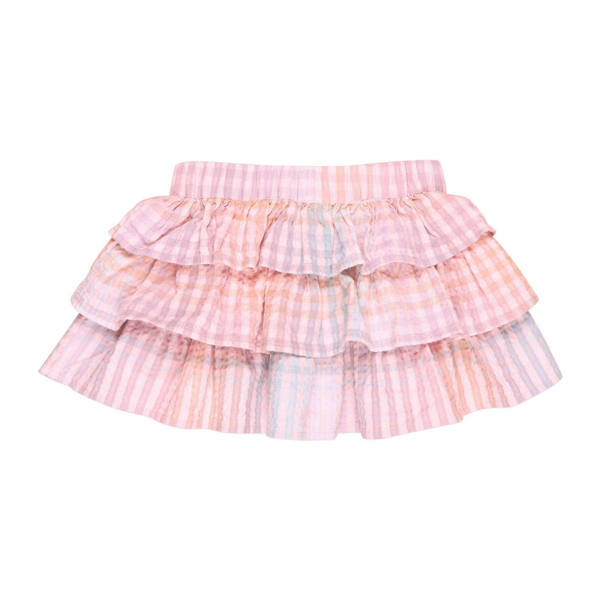 Rainbow Check Frill Skirt