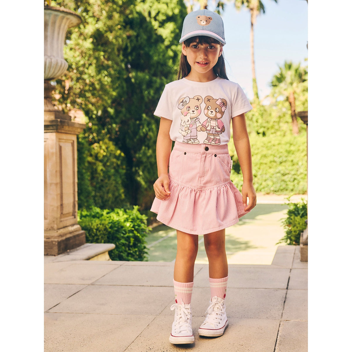 Candy Stripe Frill Skirt