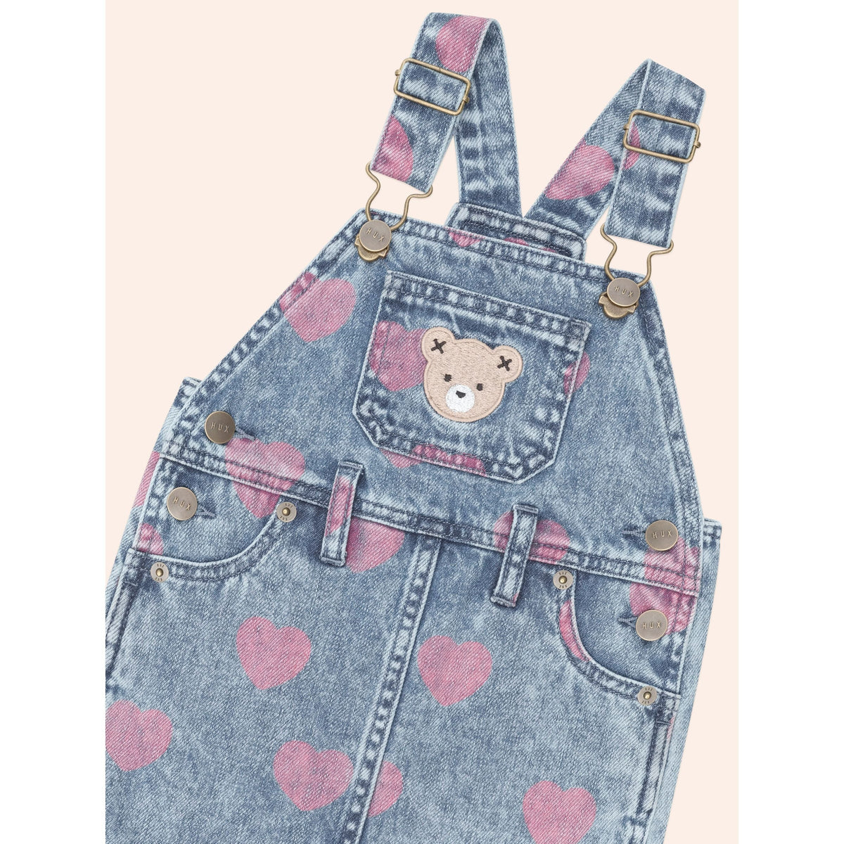 Dreamy Denim Hearts Pinafore
