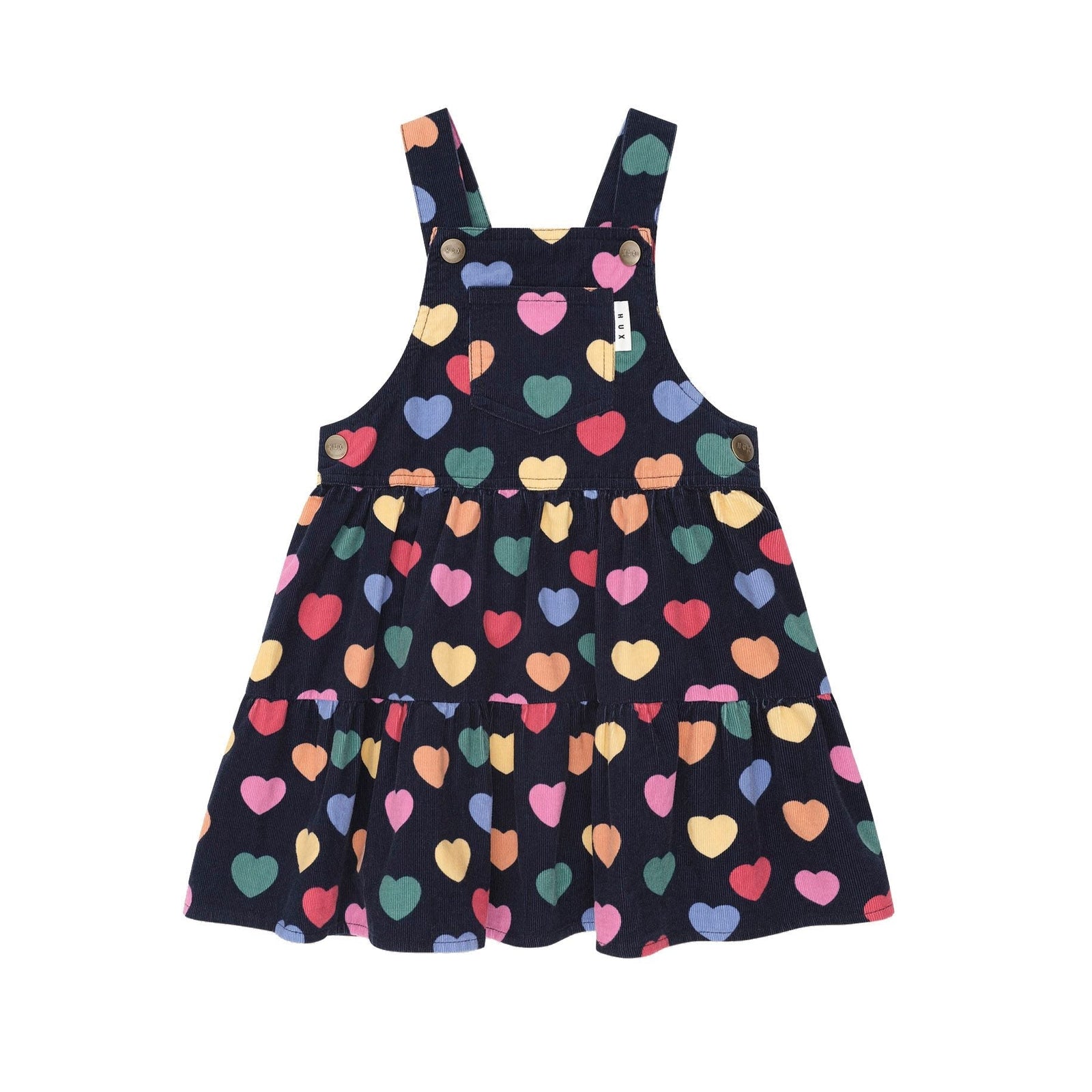 Multi Hearts Cord Pinafore