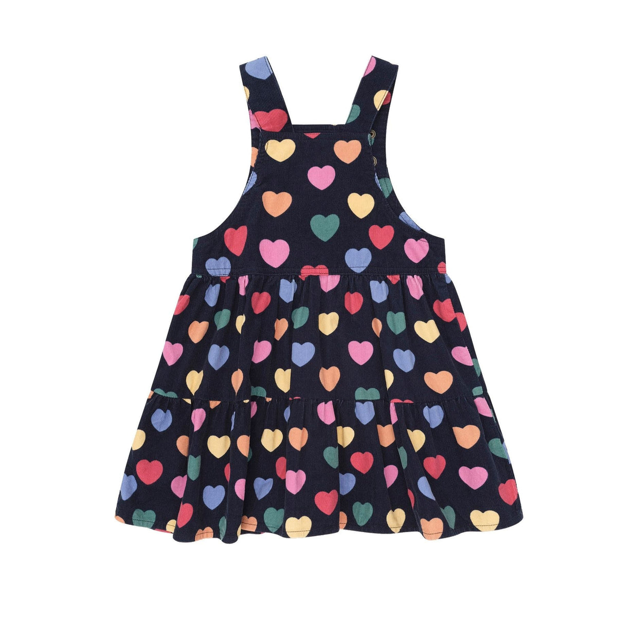 Multi Hearts Cord Pinafore