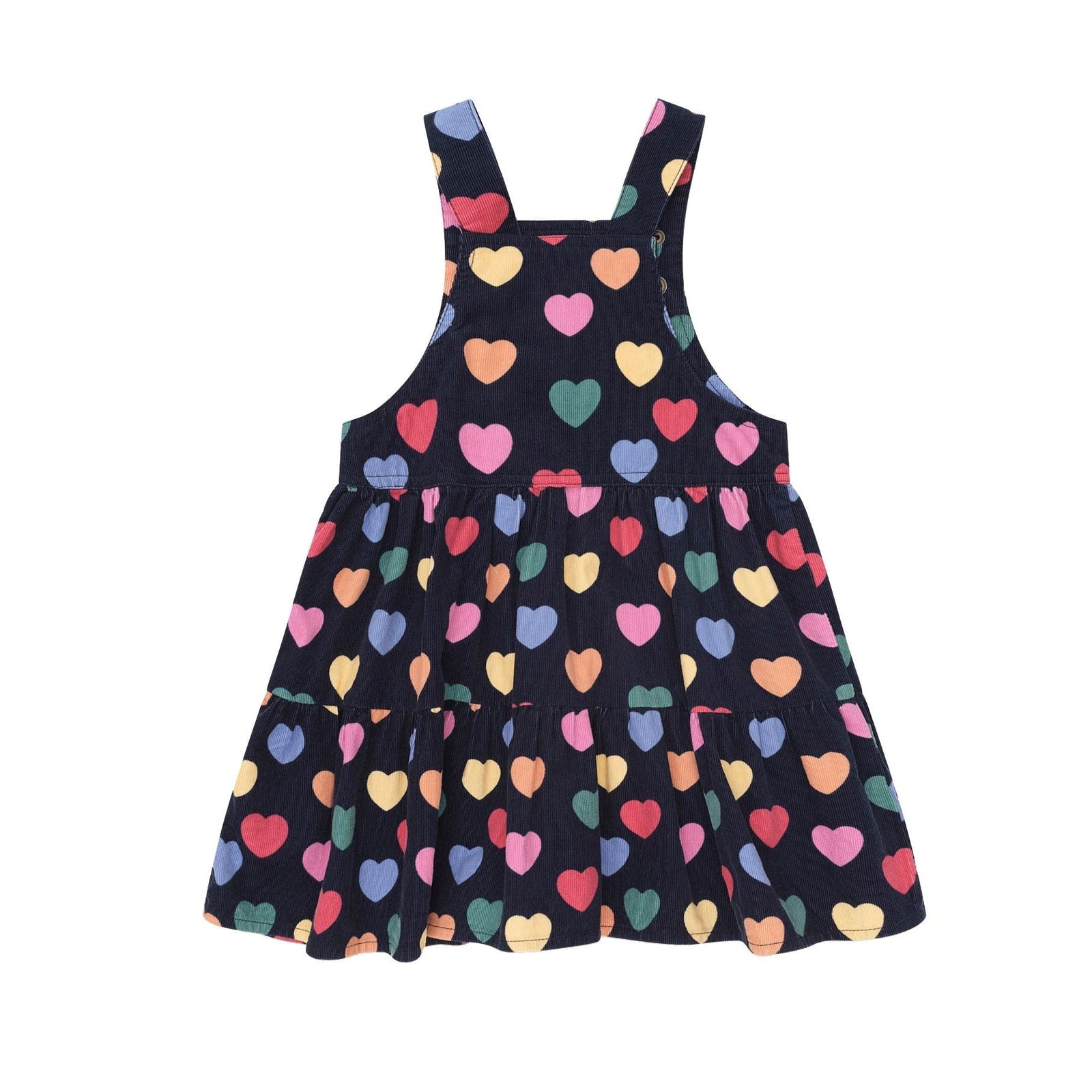 Multi Hearts Cord Pinafore