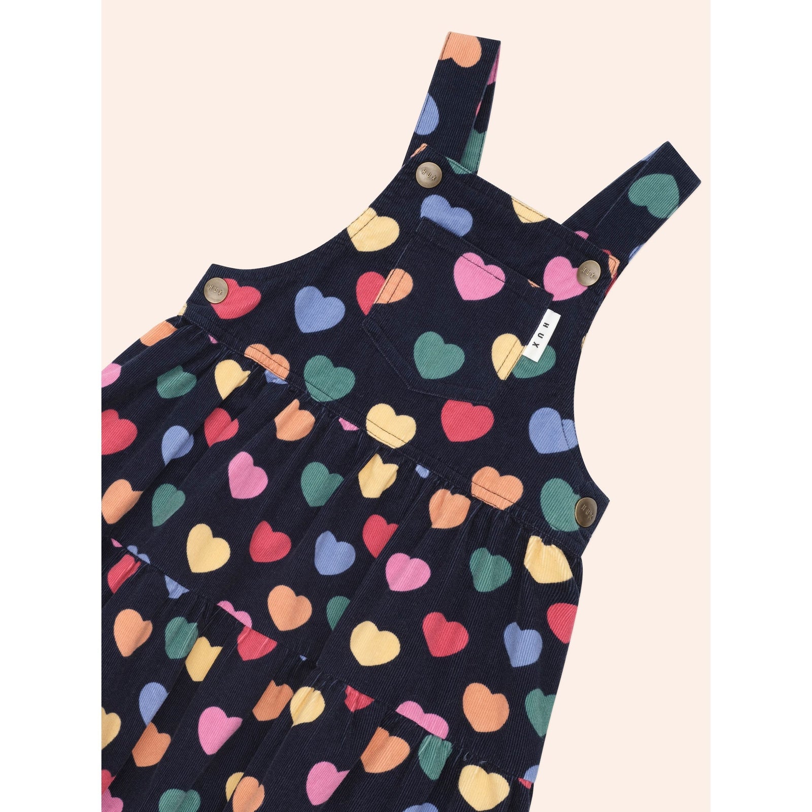 Multi Hearts Cord Pinafore