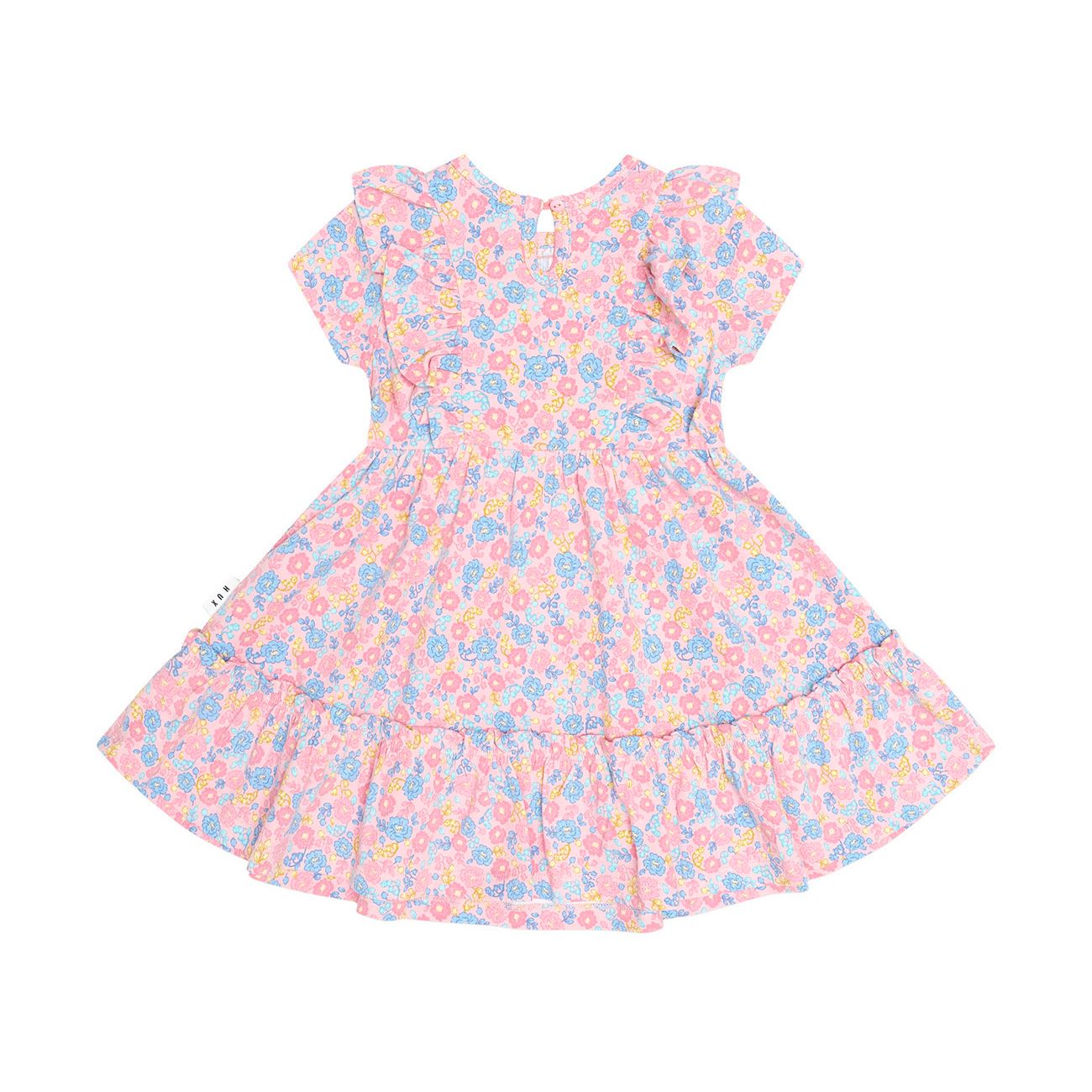 Vintage Floral Shirred S/Slv Dress